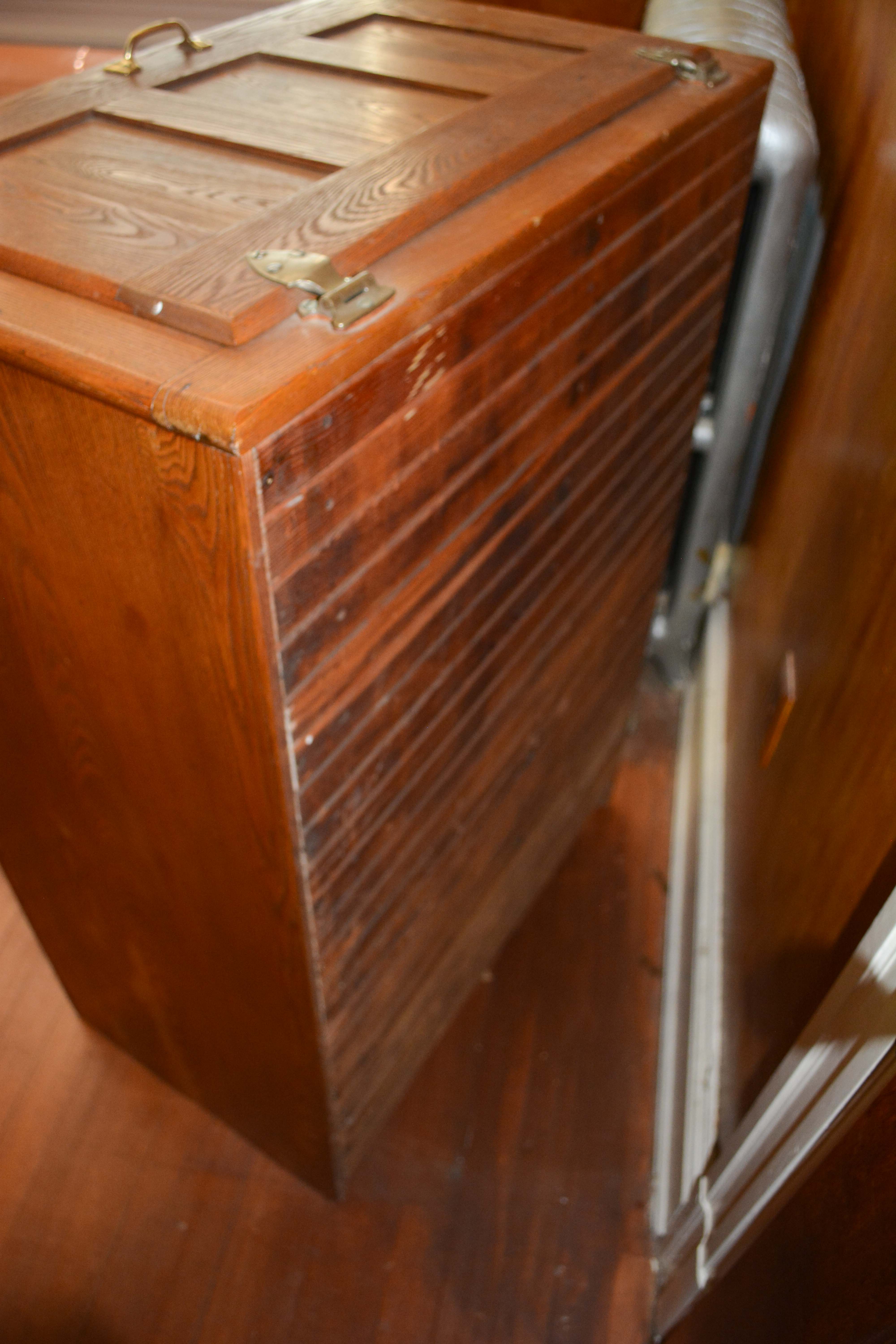 Vintage Oak Ice Chest and Ice Box