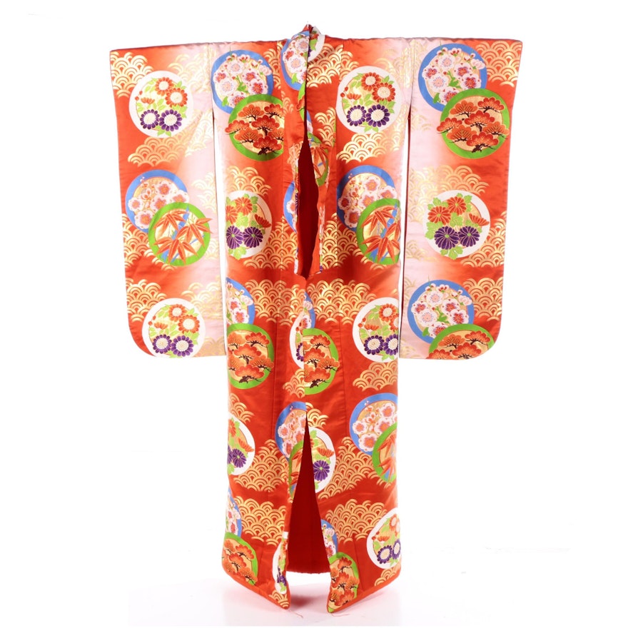 Vintage Silk Uchikake Kimono