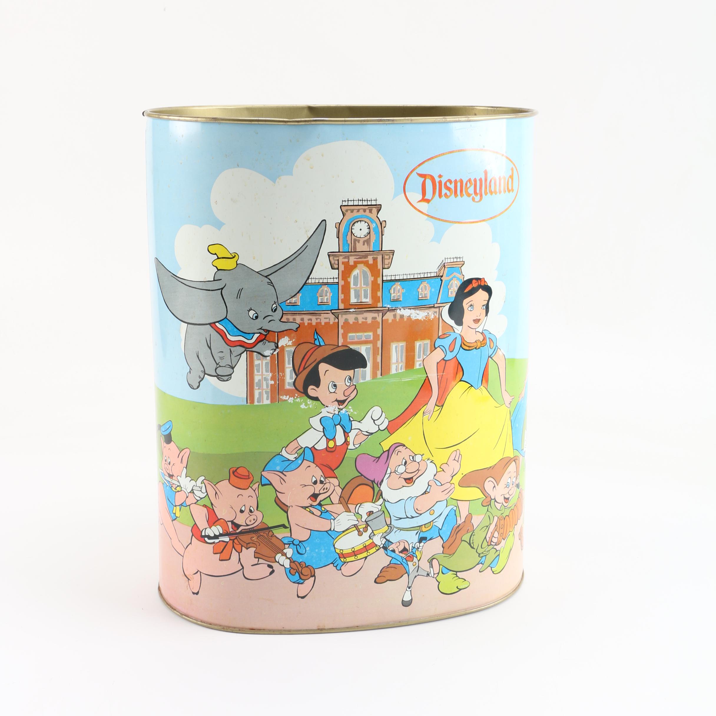 Vintage Disney Themed Wastepaper Basket by Cheinco