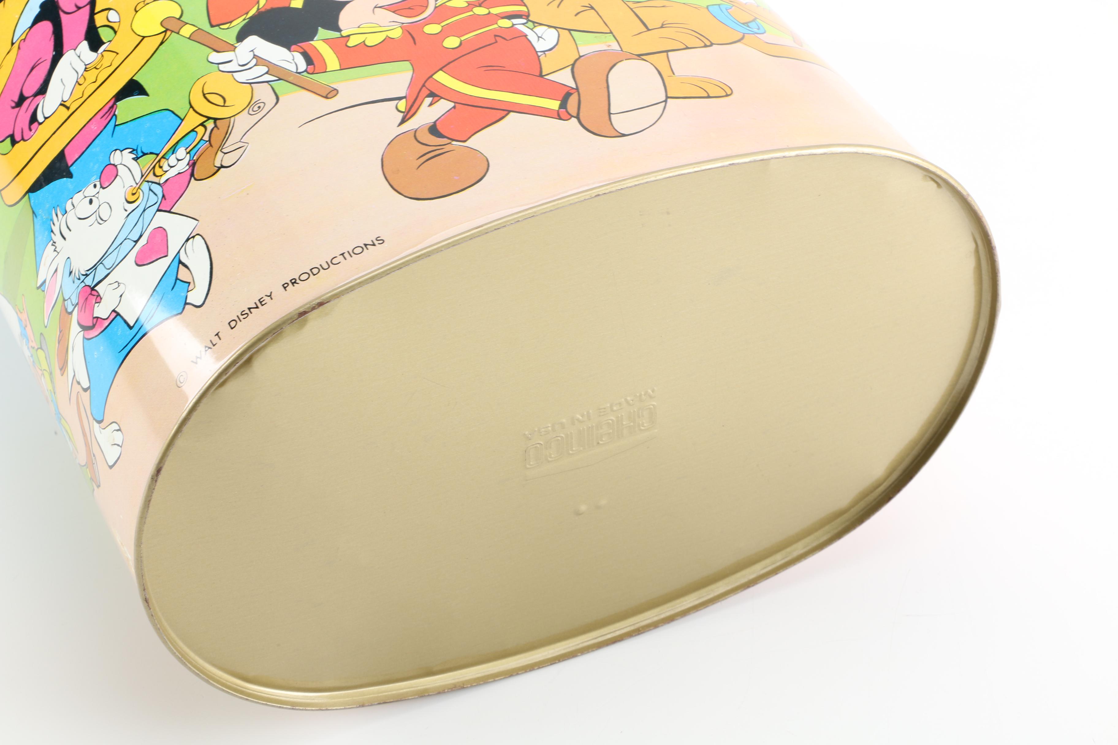 Vintage Disney Themed Wastepaper Basket by Cheinco