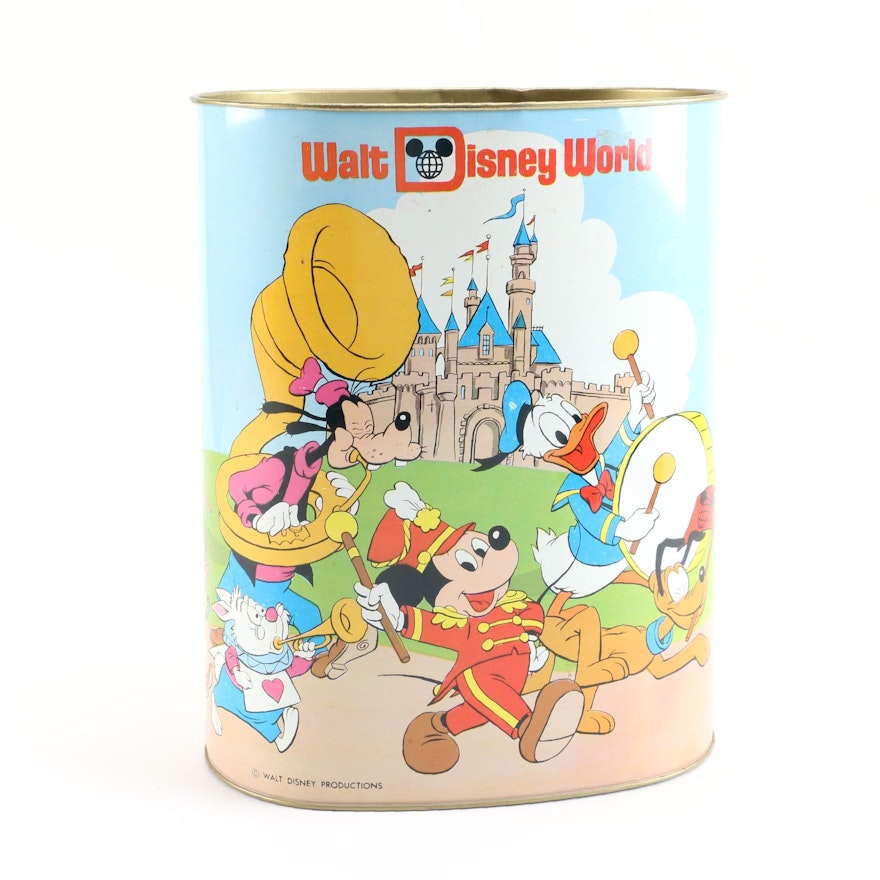 Vintage Disney Themed Wastepaper Basket by Cheinco