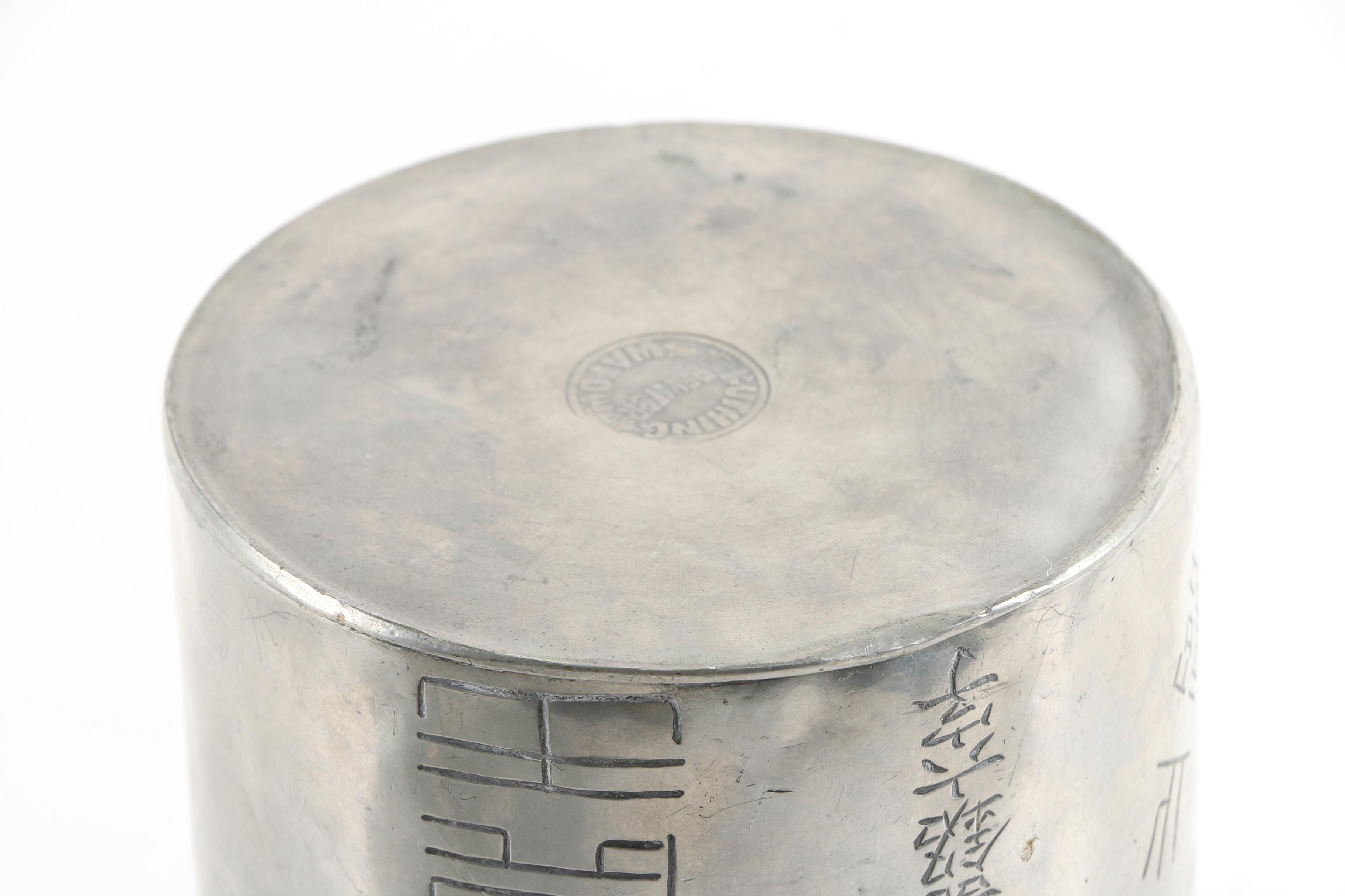 Vintage Kut Hing Swatow Pewter Tea Caddy