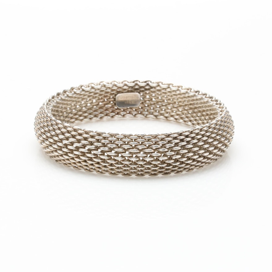 Tiffany & Co. Sterling Silver "Somerset" Mesh Bracelet