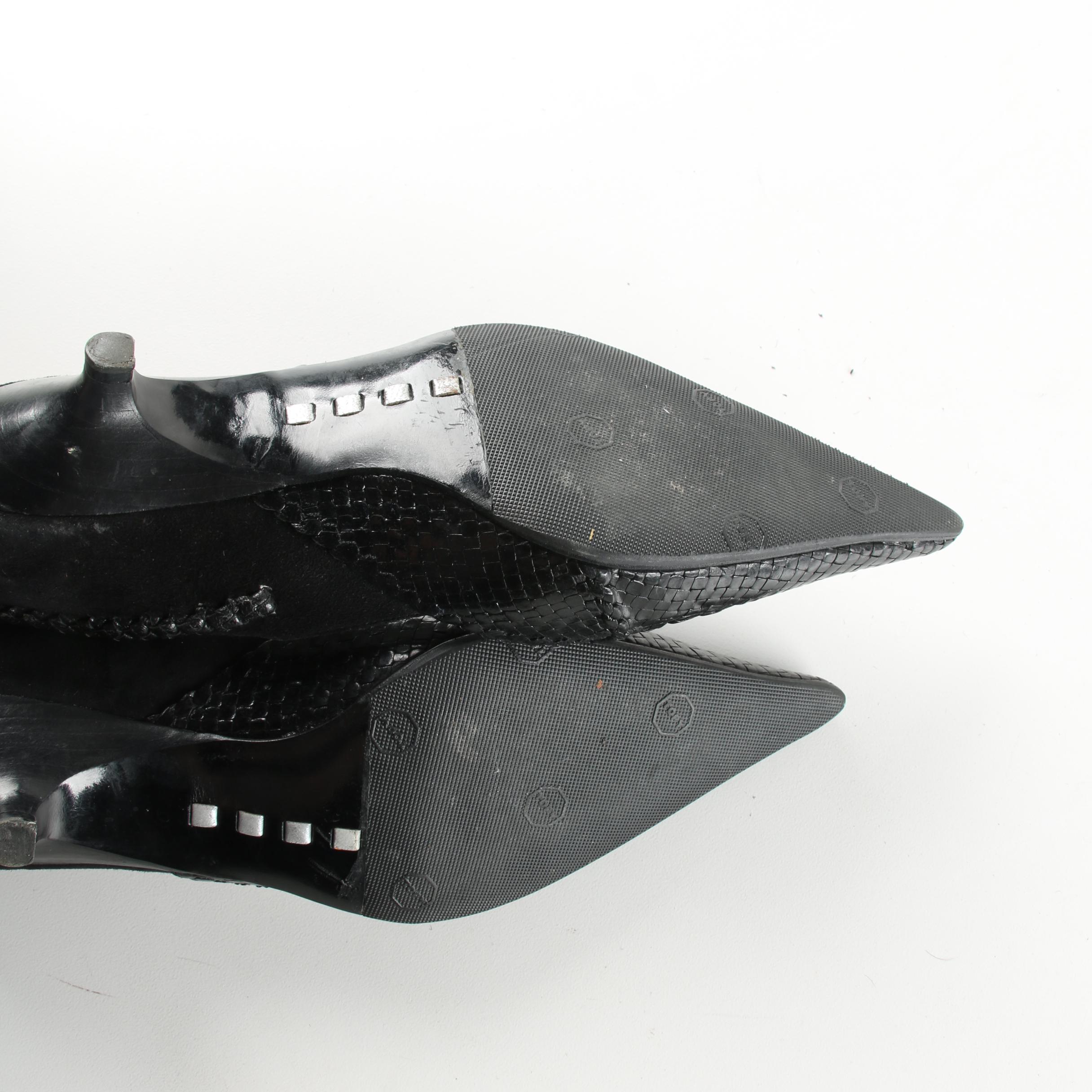 Nine West, Enzo Angiolini and Stephane Kelian Woven Leather and Calf Hair Heels