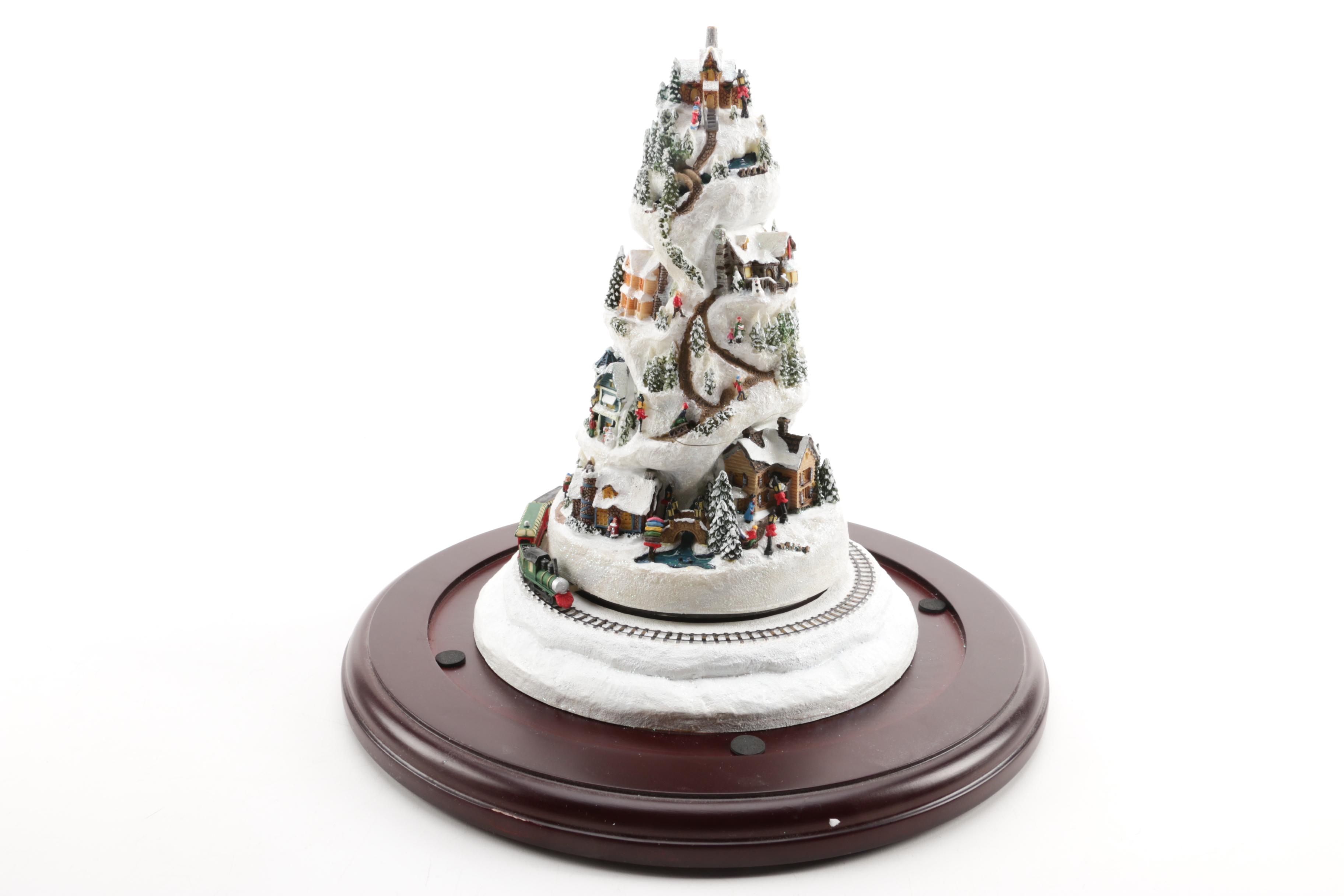 Hawthorne Village Thomas Kinkade "Holiday Reflections" Christmas Tree Figure