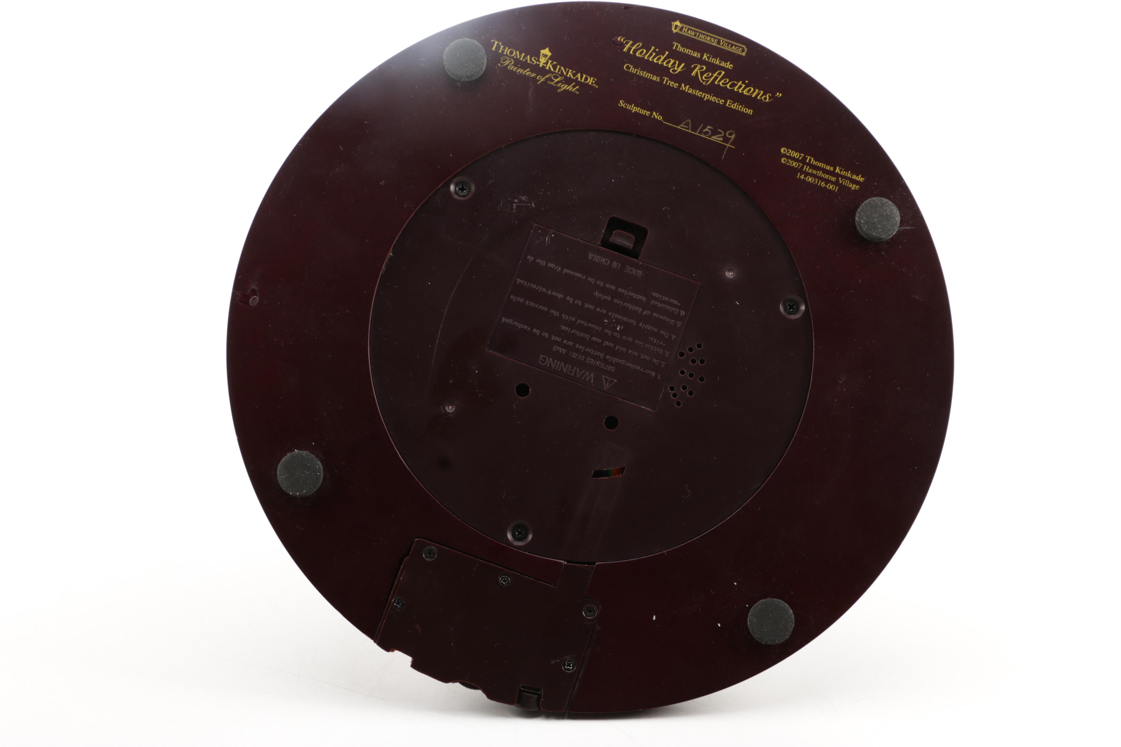 Hawthorne Village Thomas Kinkade "Holiday Reflections" Christmas Tree Figure