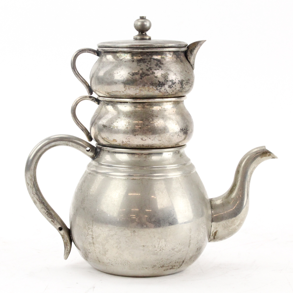 Vintage Silver Plate Stacked Tea Service