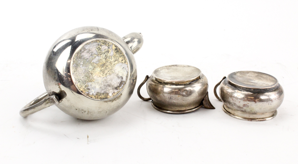 Vintage Silver Plate Stacked Tea Service