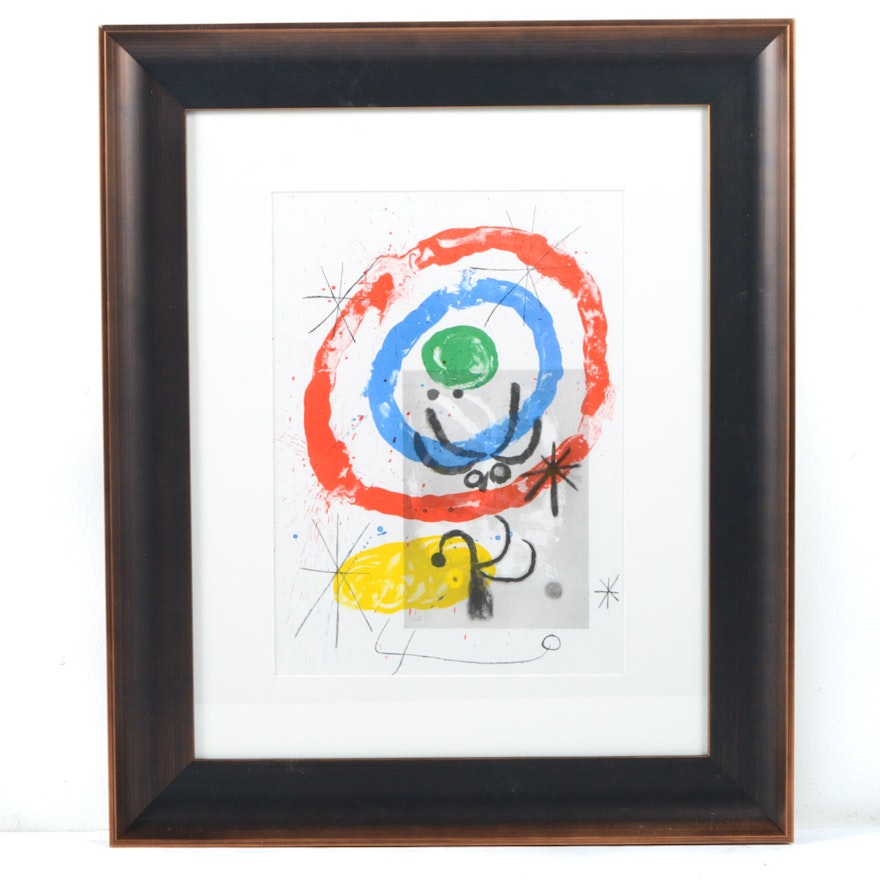 Joan Miró 1965 Color Lithograph for "Derrière le Miroir"