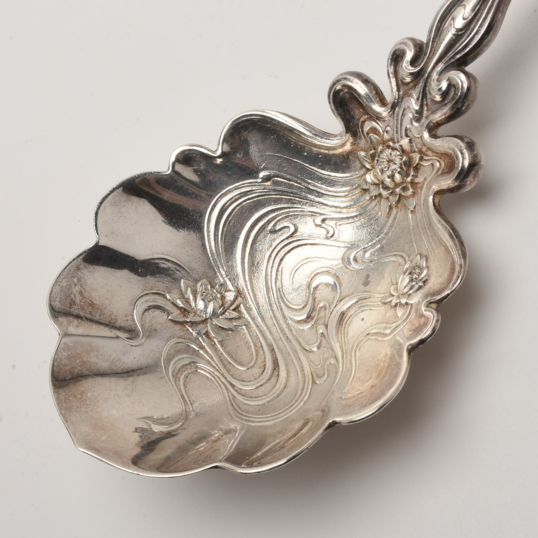 Extraordinary Antique Sterling Silver Shell Shaped Spoon by Whiting