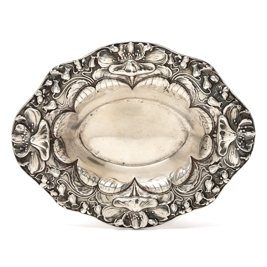 Gorham Art Nouveau Sterling Silver Bonbon Bowl Pattern A2737