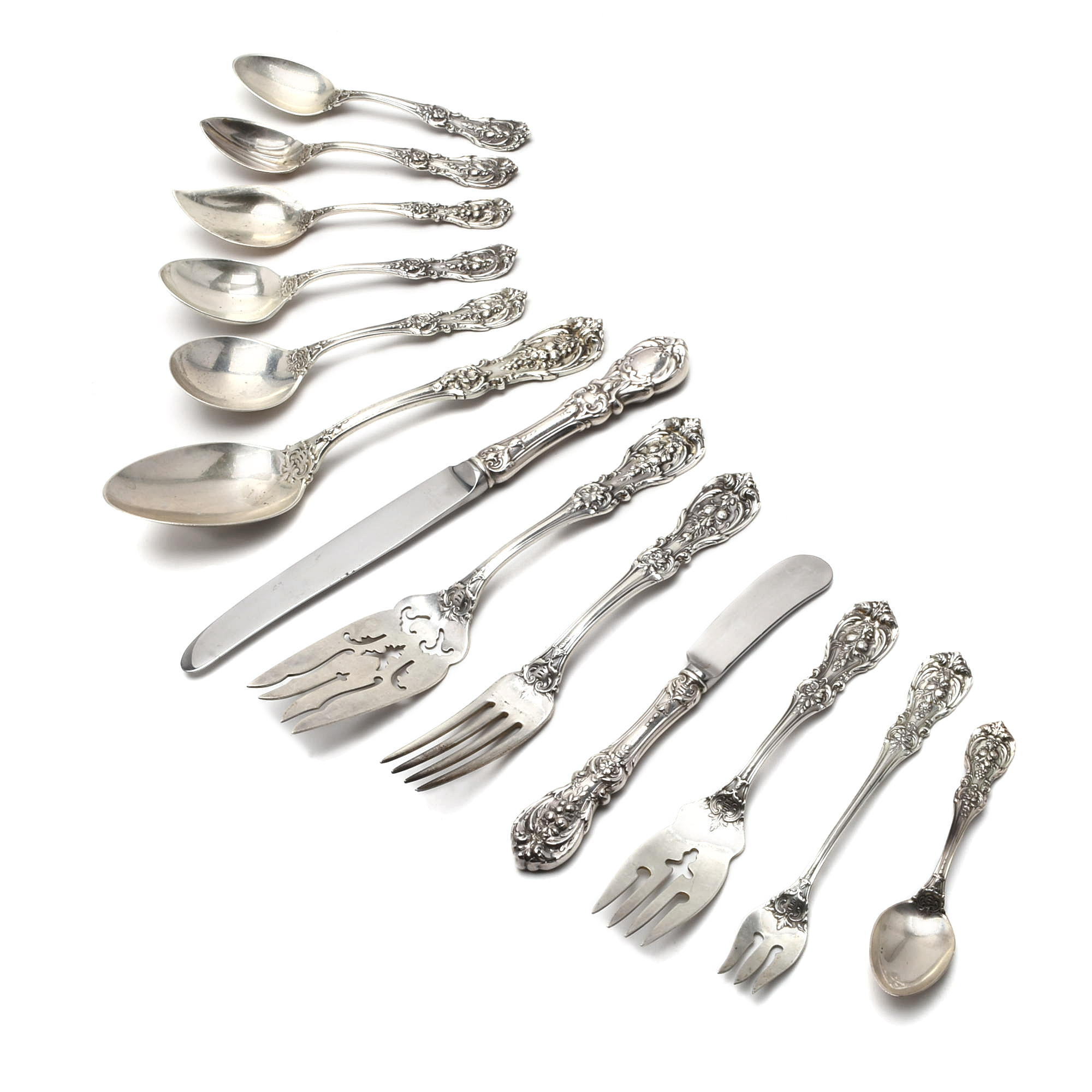 80 Pieces of Reed and Barton Sterling Silver "Francis 1" Flatware
