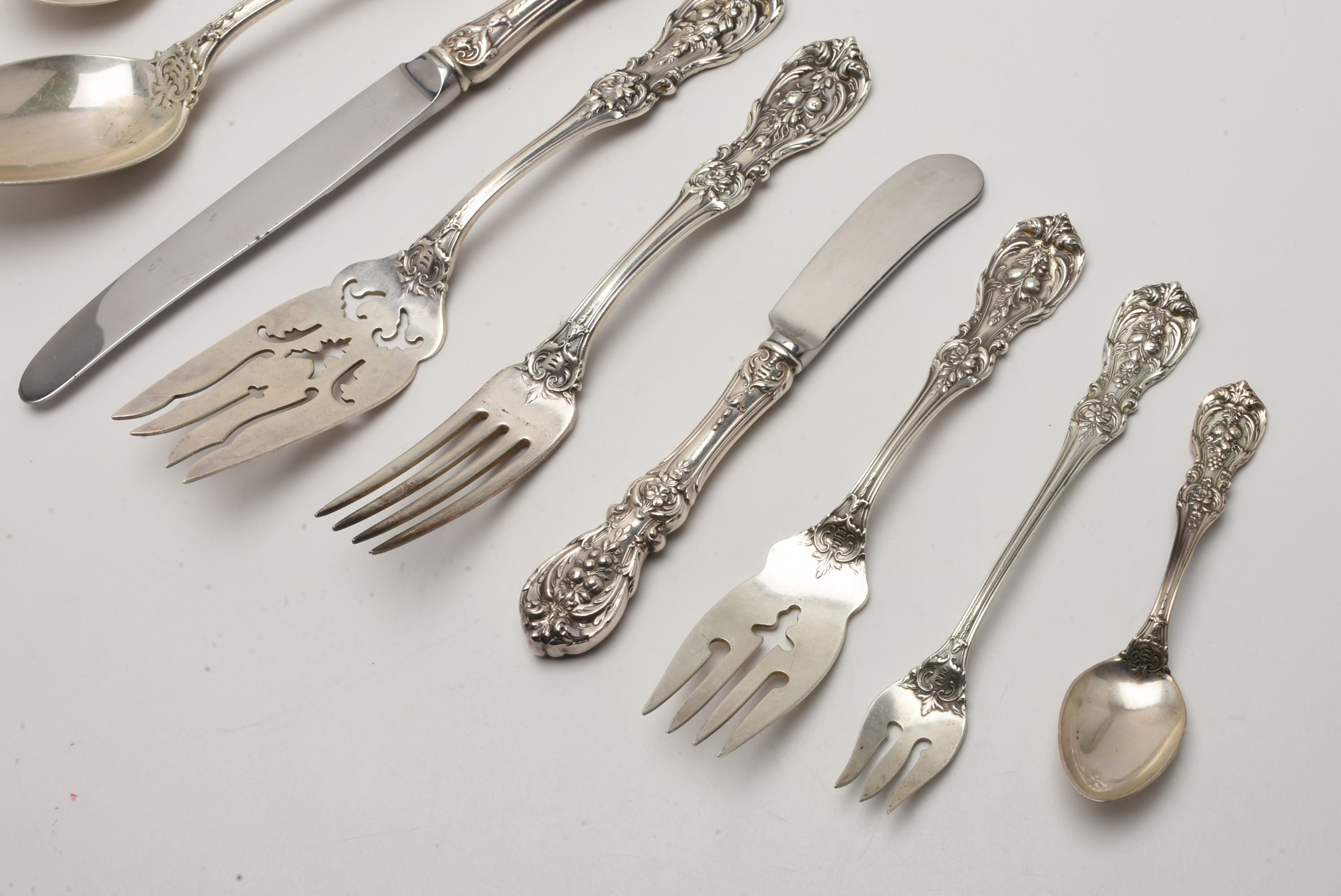 80 Pieces of Reed and Barton Sterling Silver "Francis 1" Flatware