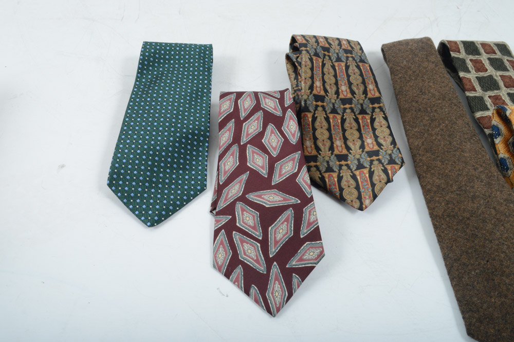 Men's Neckties Including Vintage, Christian Dior and Oscar de la Renta Couture