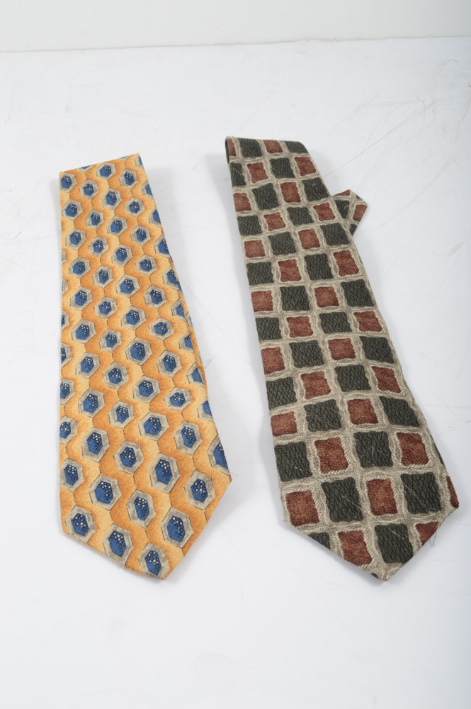 Men's Neckties Including Vintage, Christian Dior and Oscar de la Renta Couture