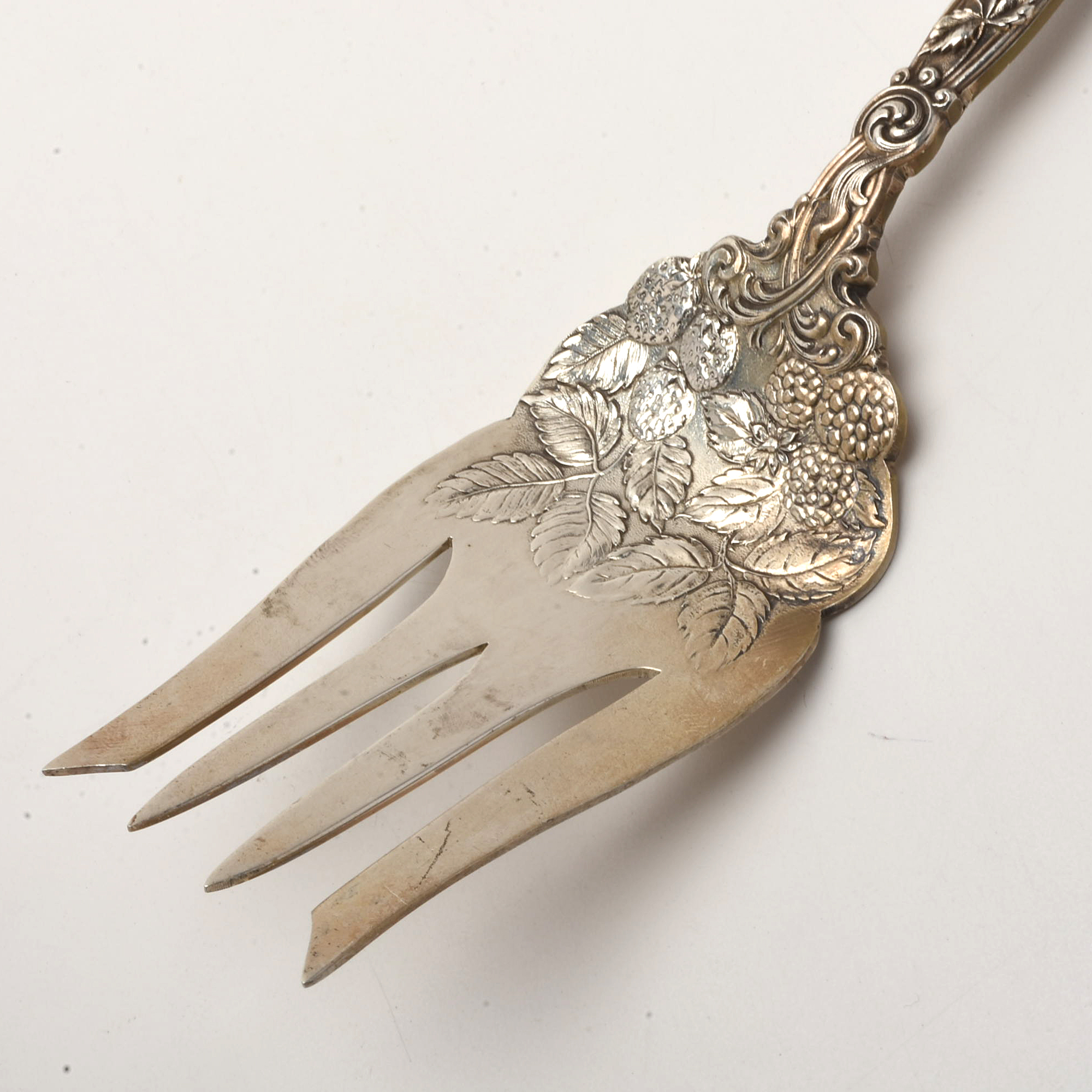 Antique Dominick and Haff Sterling Silver "Labors of Cupid" Cold Meat Fork