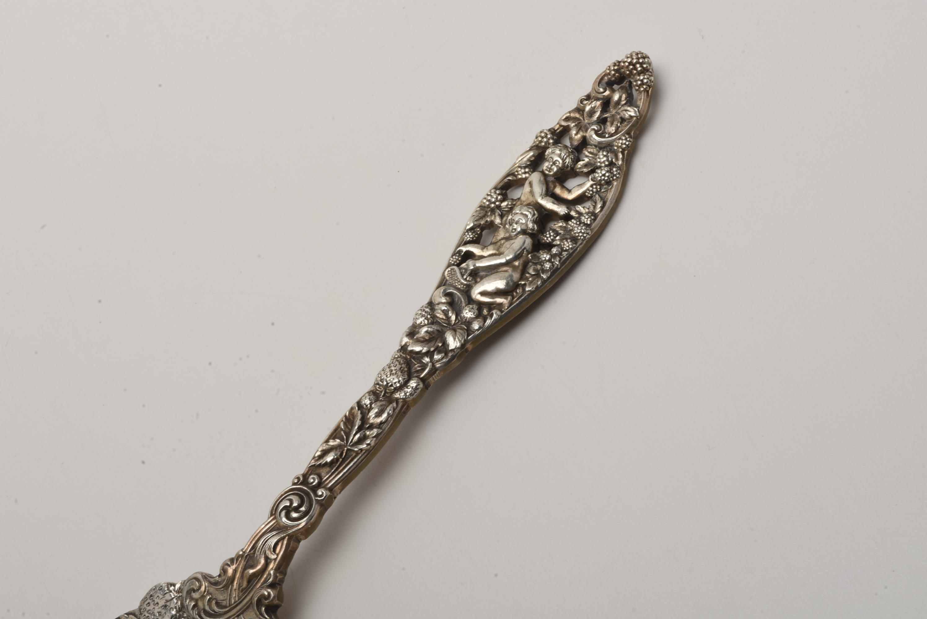 Antique Dominick and Haff Sterling Silver "Labors of Cupid" Cold Meat Fork