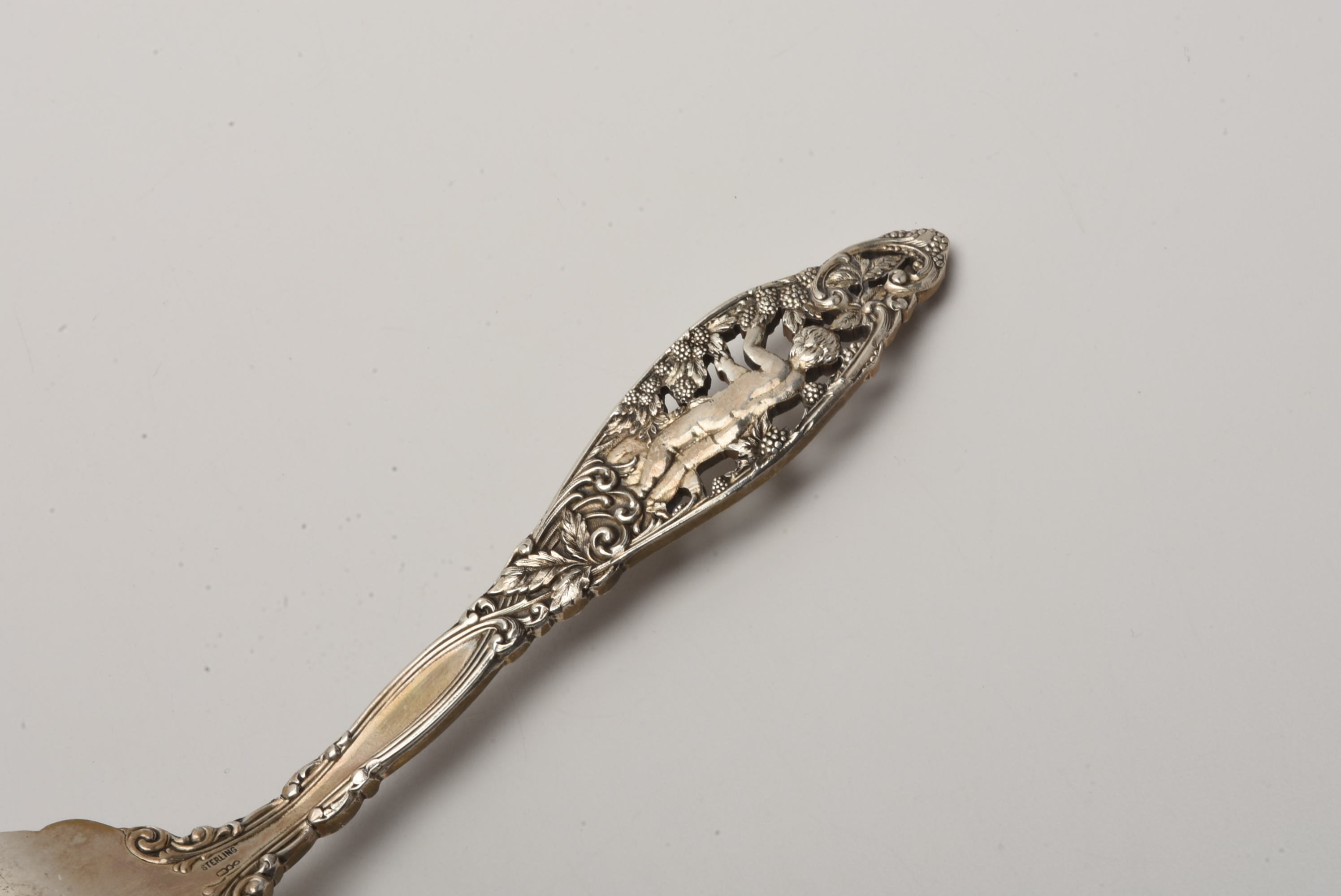 Antique Dominick and Haff Sterling Silver "Labors of Cupid" Cold Meat Fork