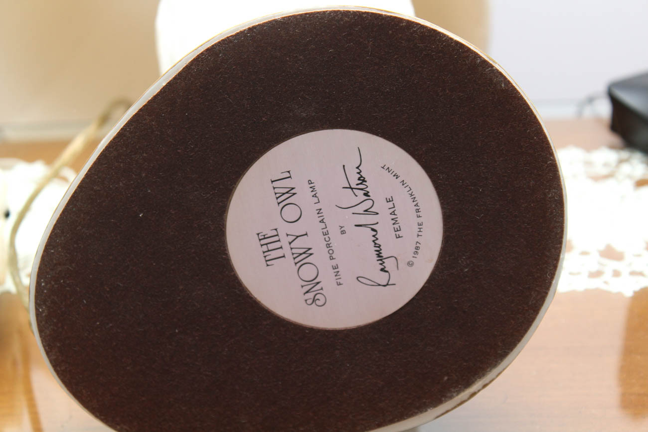 Raymond Watson for The Franklin Mint Table Lamps "The Snowy Owl"