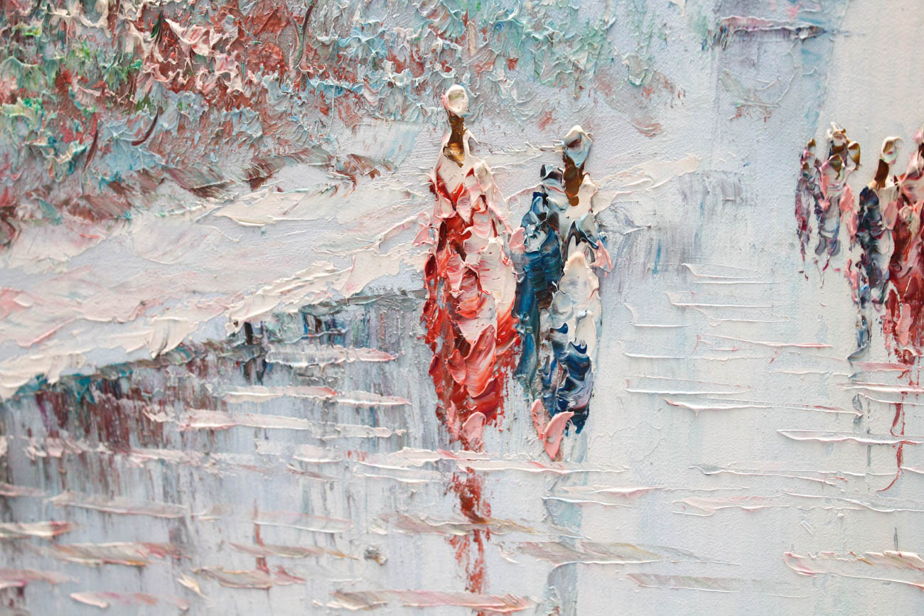 Caroline C. Burnett Oil Painting of Parisian Street Scene