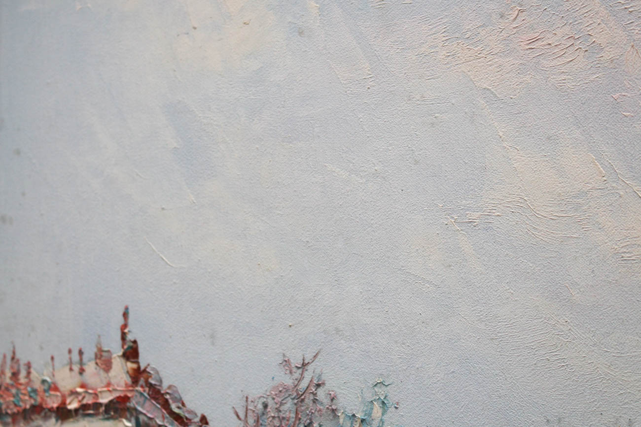 Caroline C. Burnett Oil Painting of Parisian Street Scene