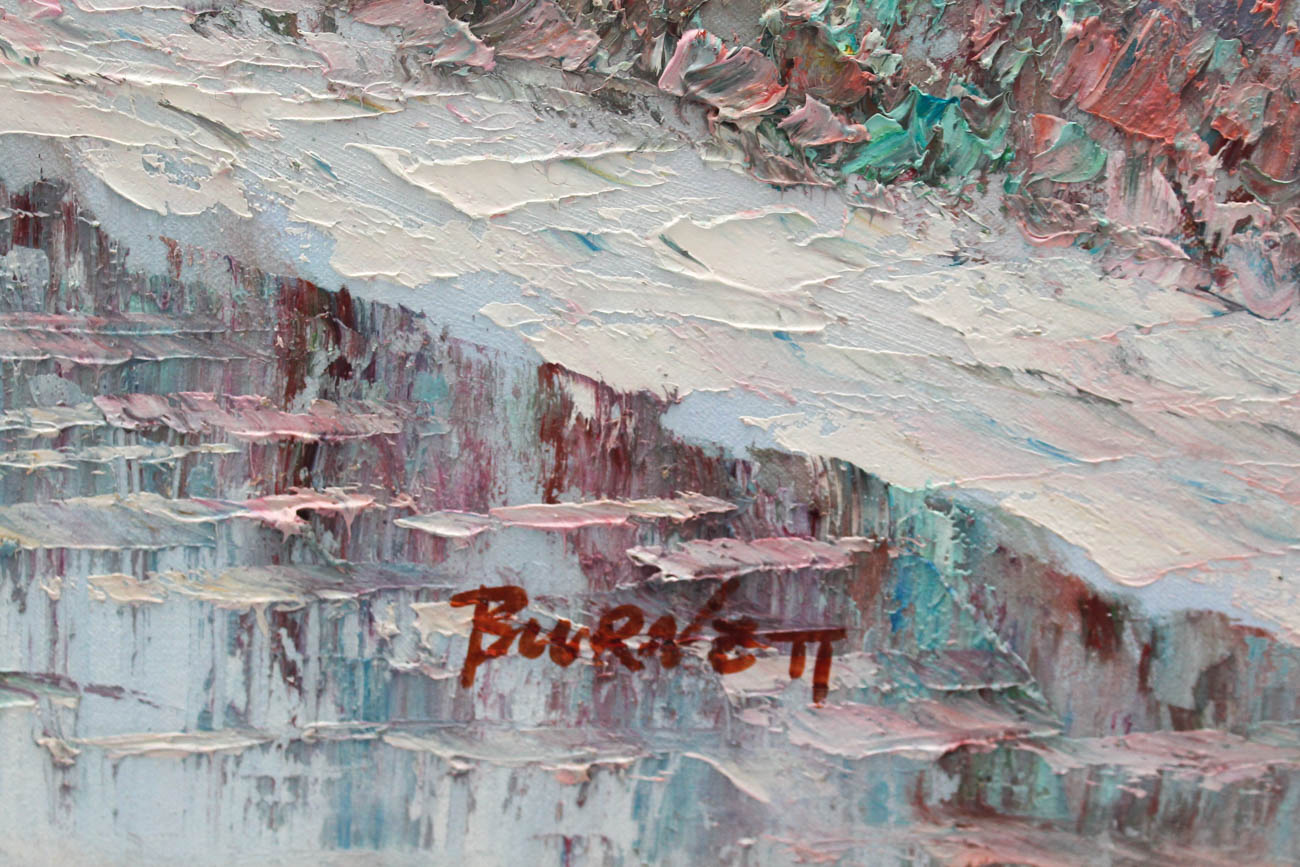 Caroline C. Burnett Oil Painting of Parisian Street Scene