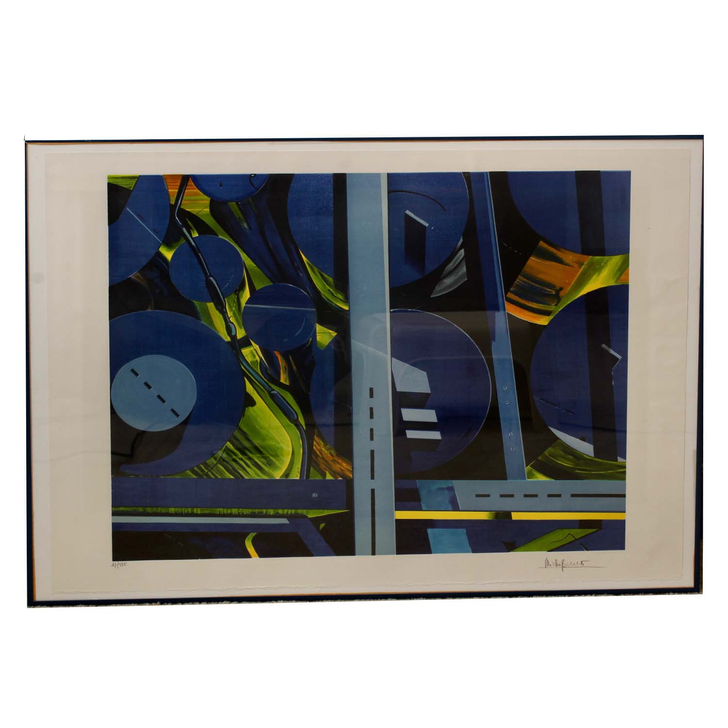 Michel Buret Signed Limited Edition Abstract Lithograph