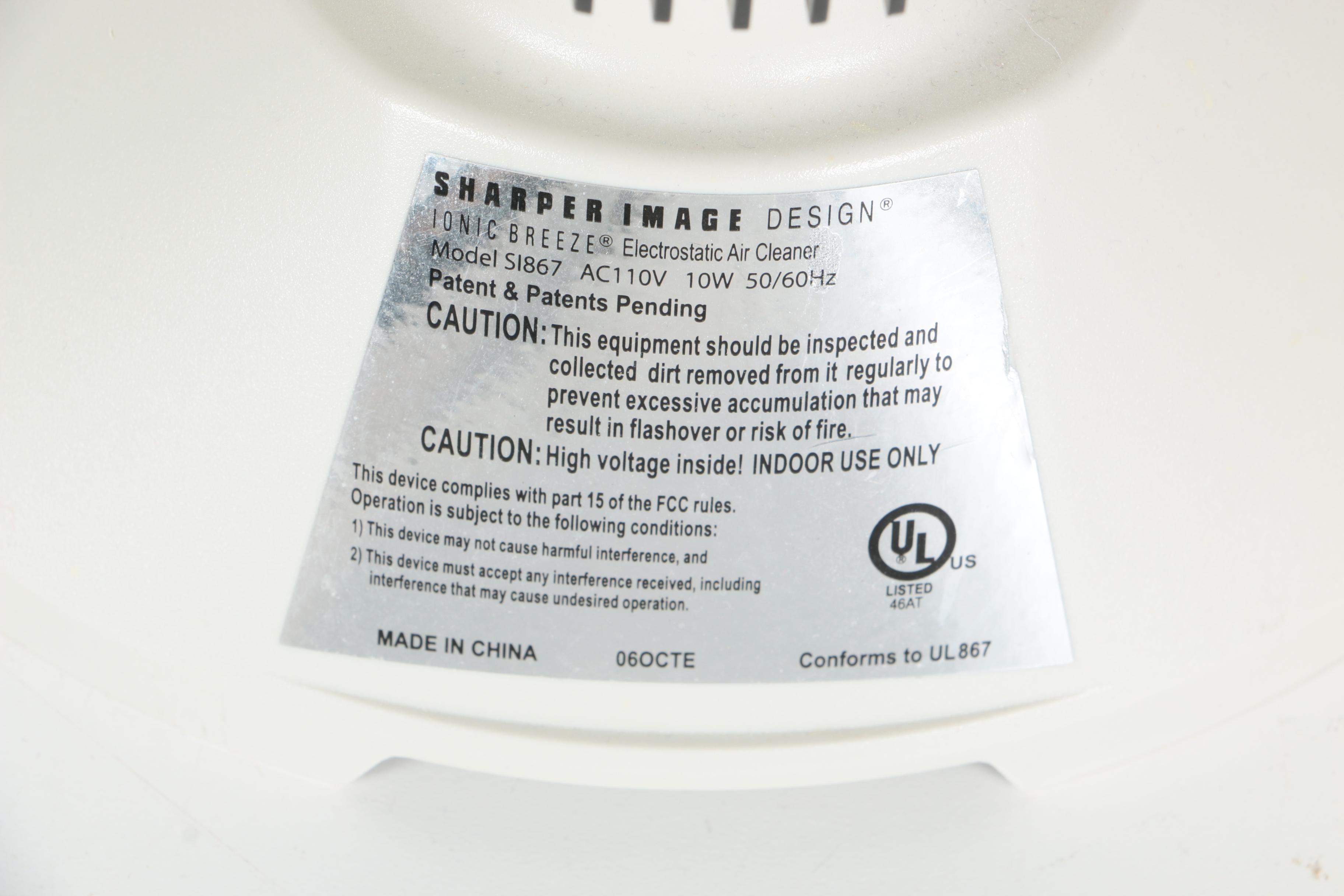 Sharper Image Professional Plus Ionic Breeze Quadra Air Purifiers