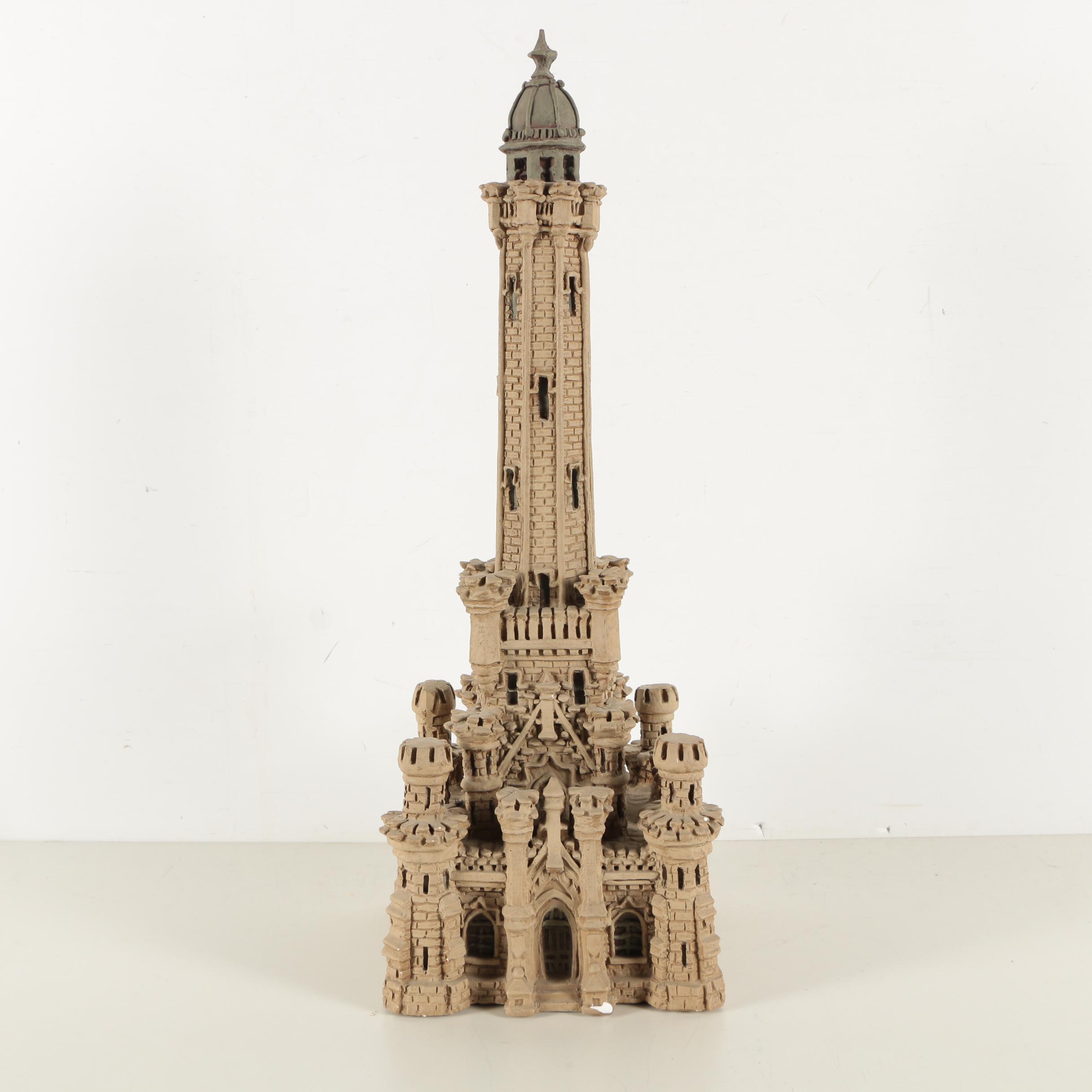 Plaster Sculpture of the Chicago Water Tower by Zany Jacobsen