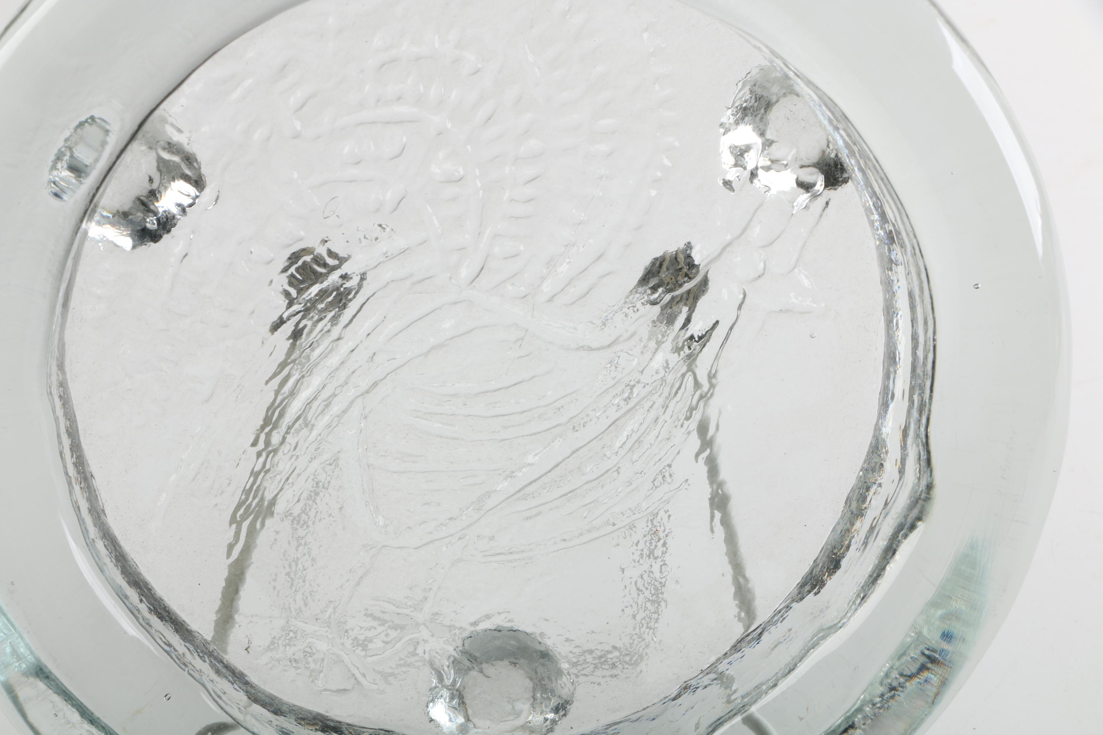 Blenko Glass Stylized Rooster Ash Receiver