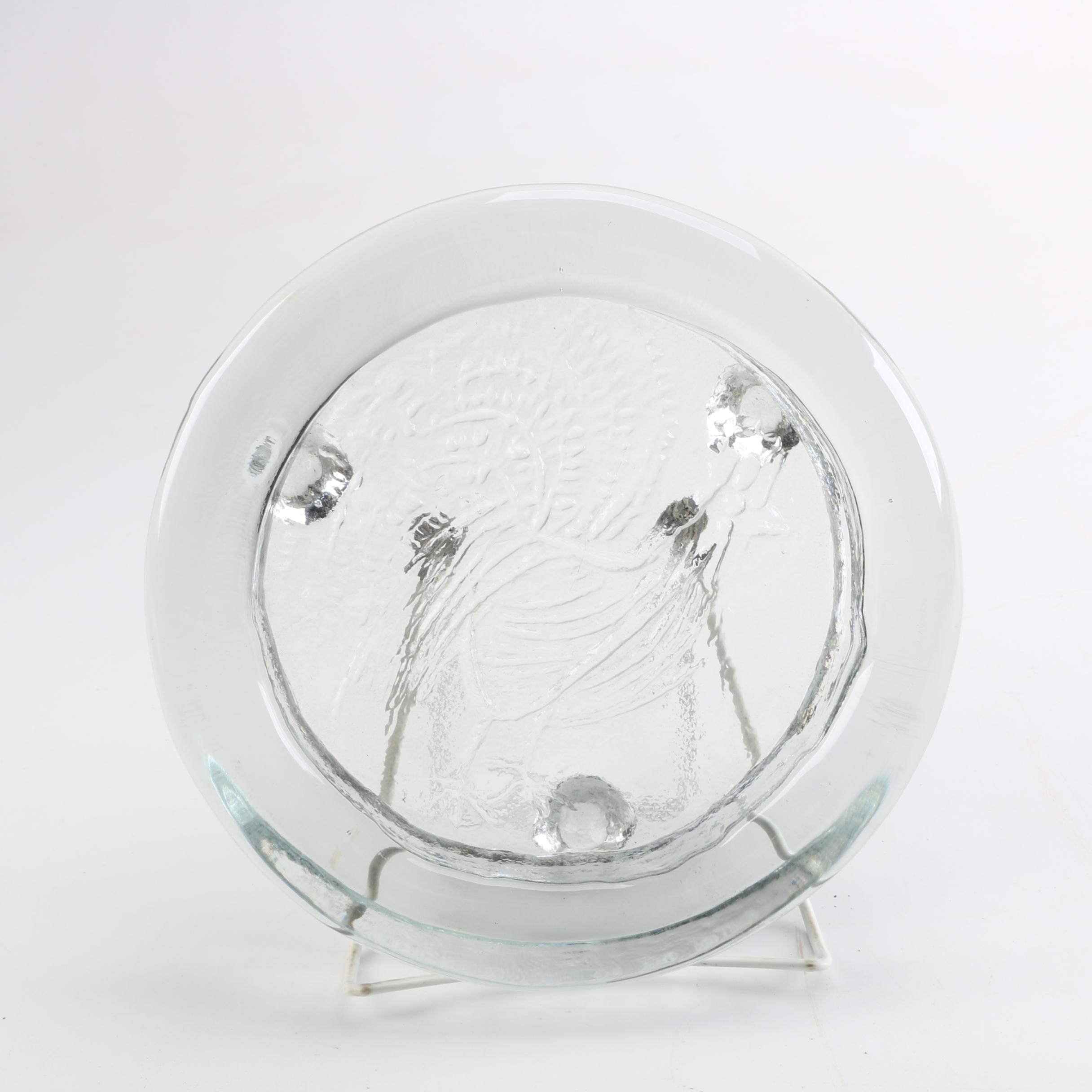 Blenko Glass Stylized Rooster Ash Receiver