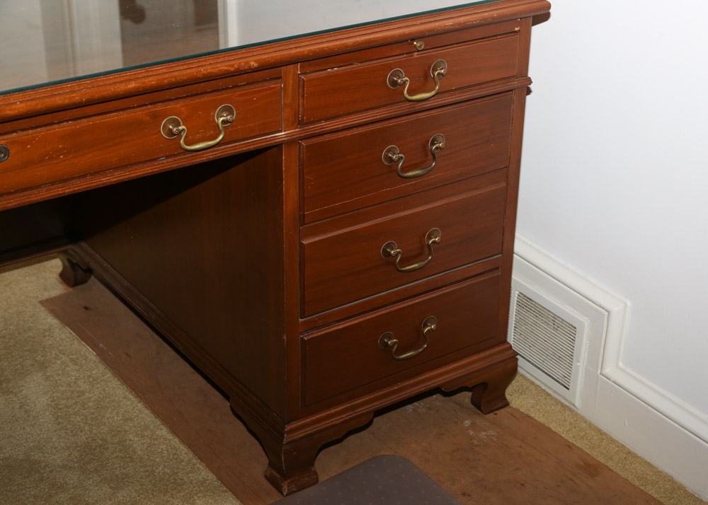Vintage Executive Desk by Hoosier Desks