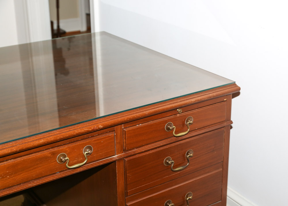 Vintage Executive Desk by Hoosier Desks