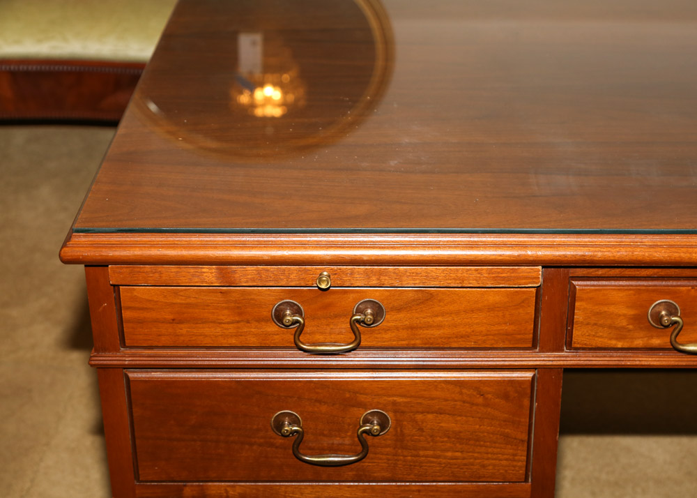 Vintage Executive Desk by Hoosier Desks
