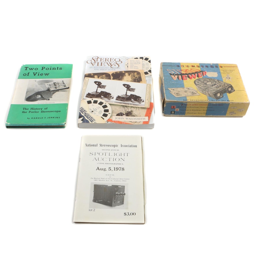 Stereoscope Books and Brumberger Viewer