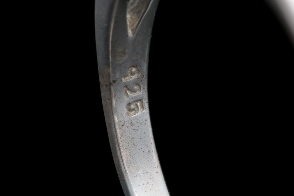 Sterling Silver, Lemon Quartz and Marcasite Ring