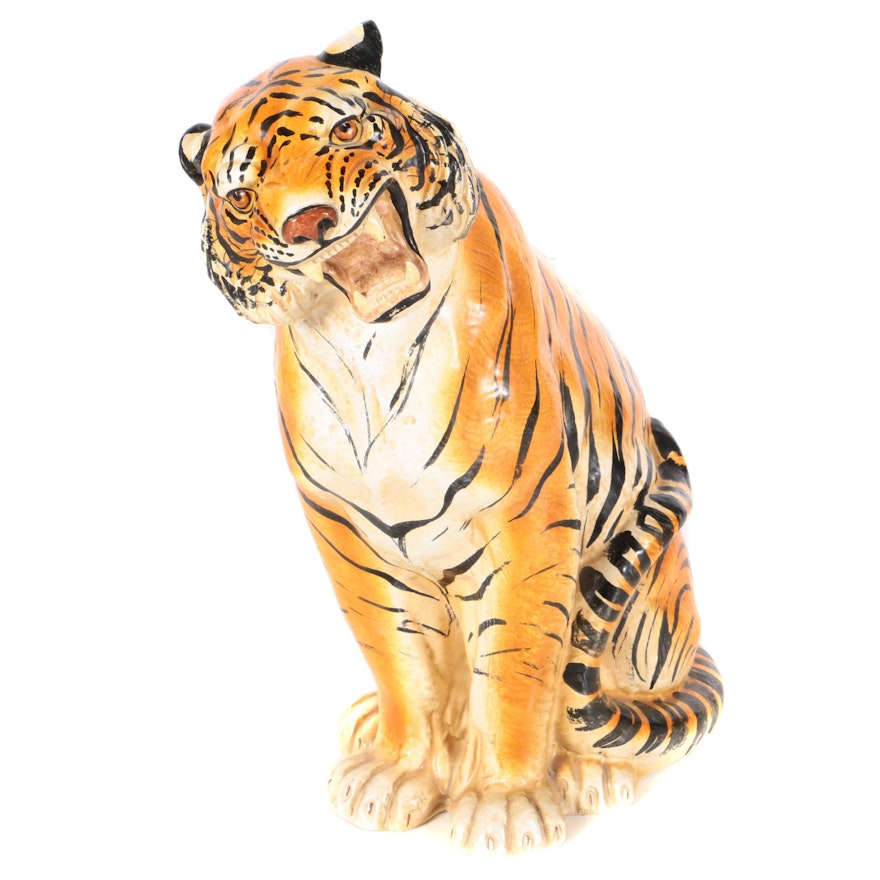 Ceramic Tiger Figurine