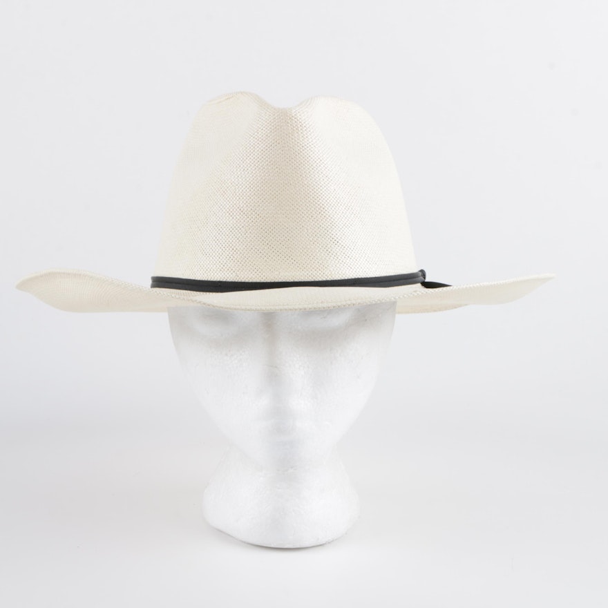 Men's Resistol Woven Genuine Shantung Panama Style Western Hat