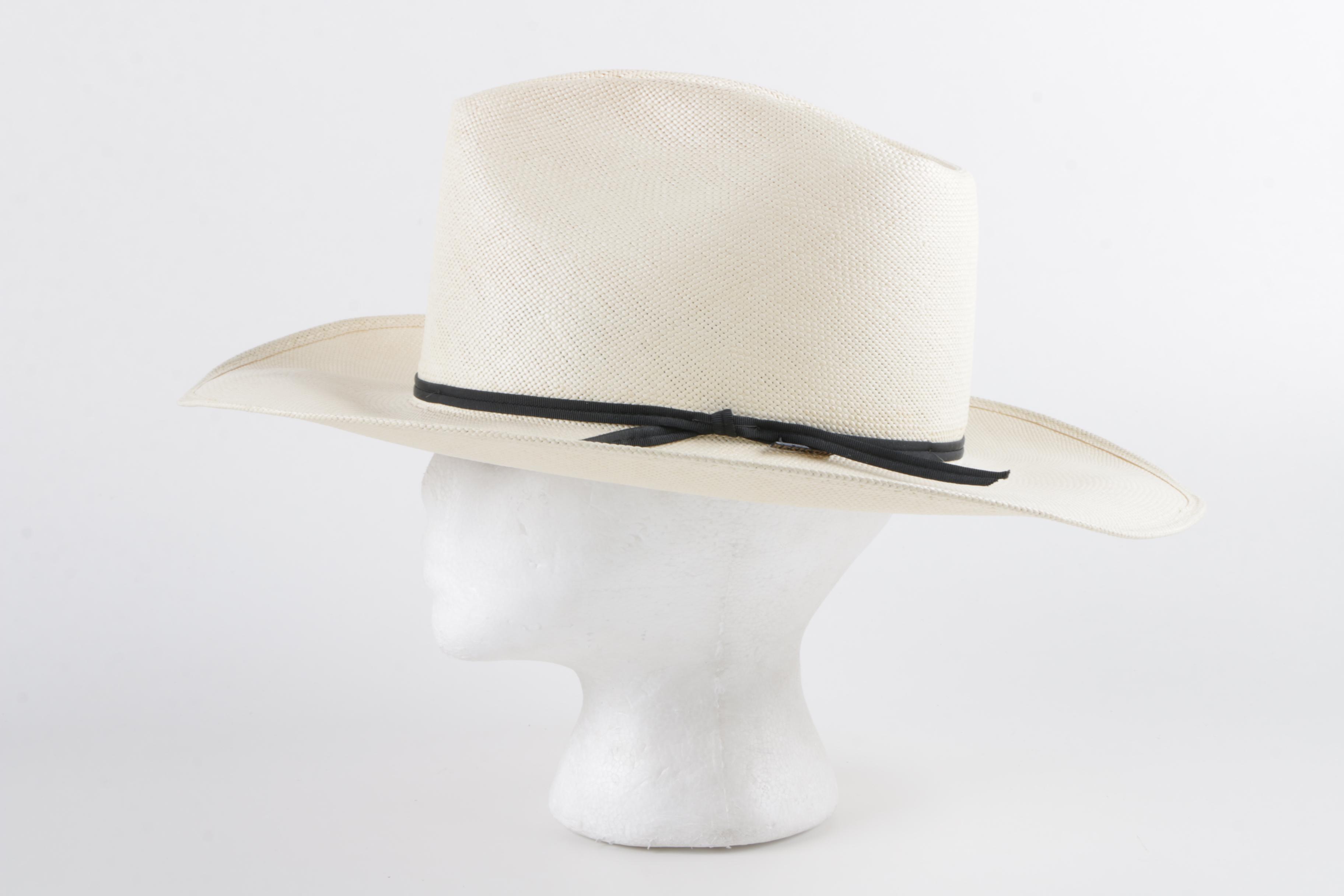 Men's Resistol Woven Genuine Shantung Panama Style Western Hat