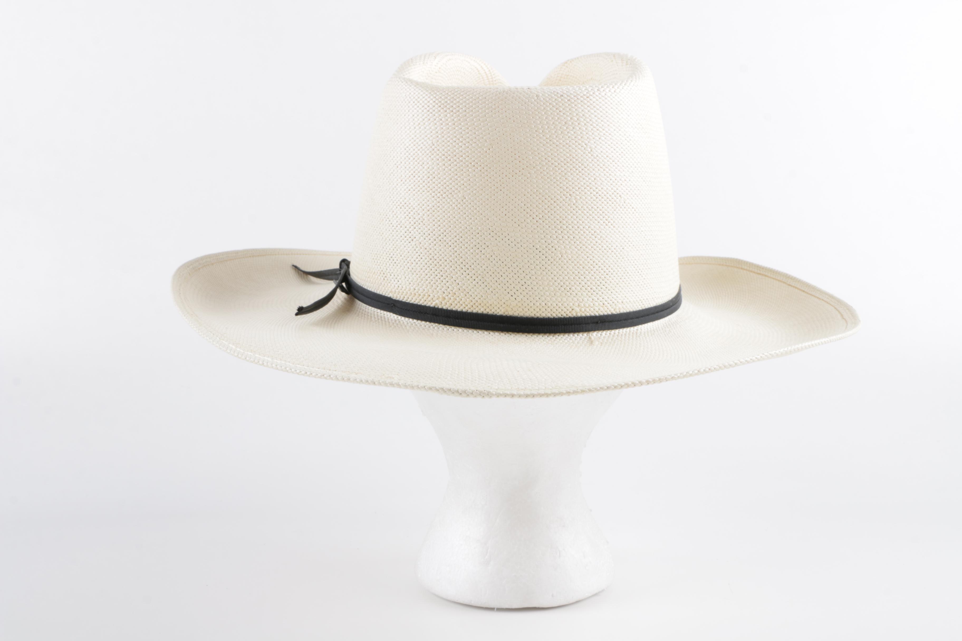 Men's Resistol Woven Genuine Shantung Panama Style Western Hat