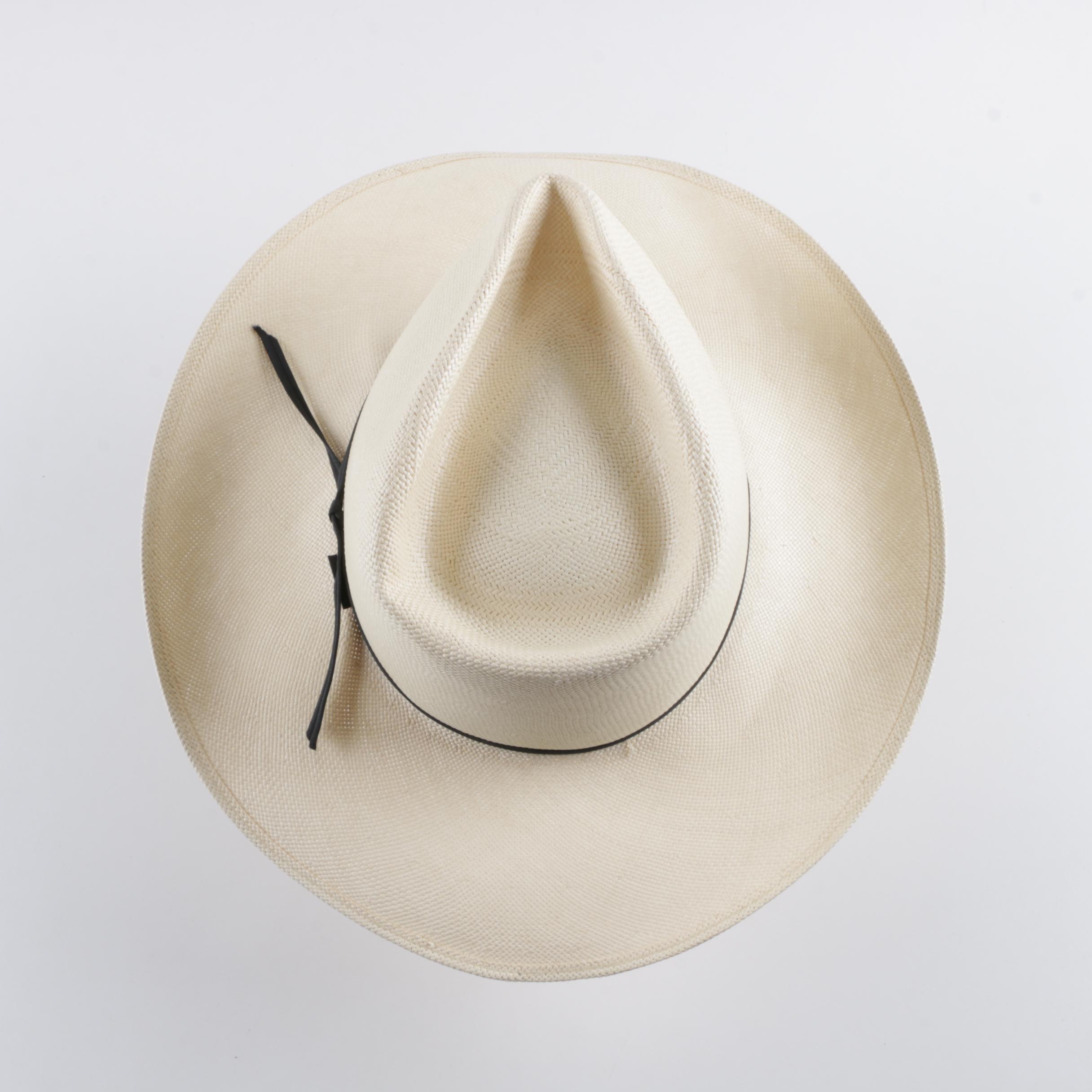 Men's Resistol Woven Genuine Shantung Panama Style Western Hat