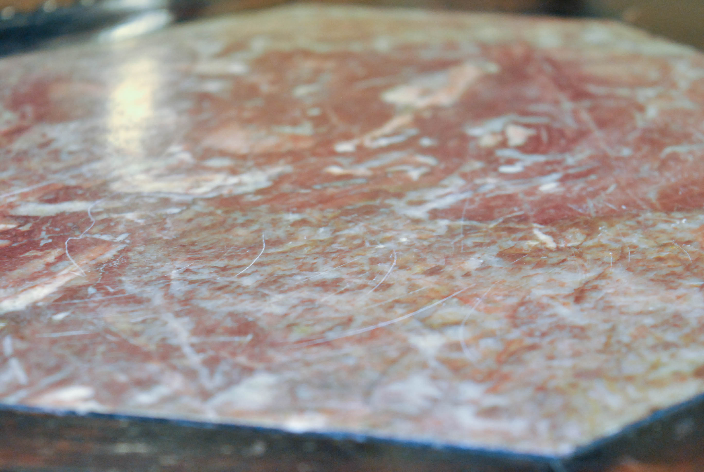 Chinese Carved Octagonal Taboret with Marble Top