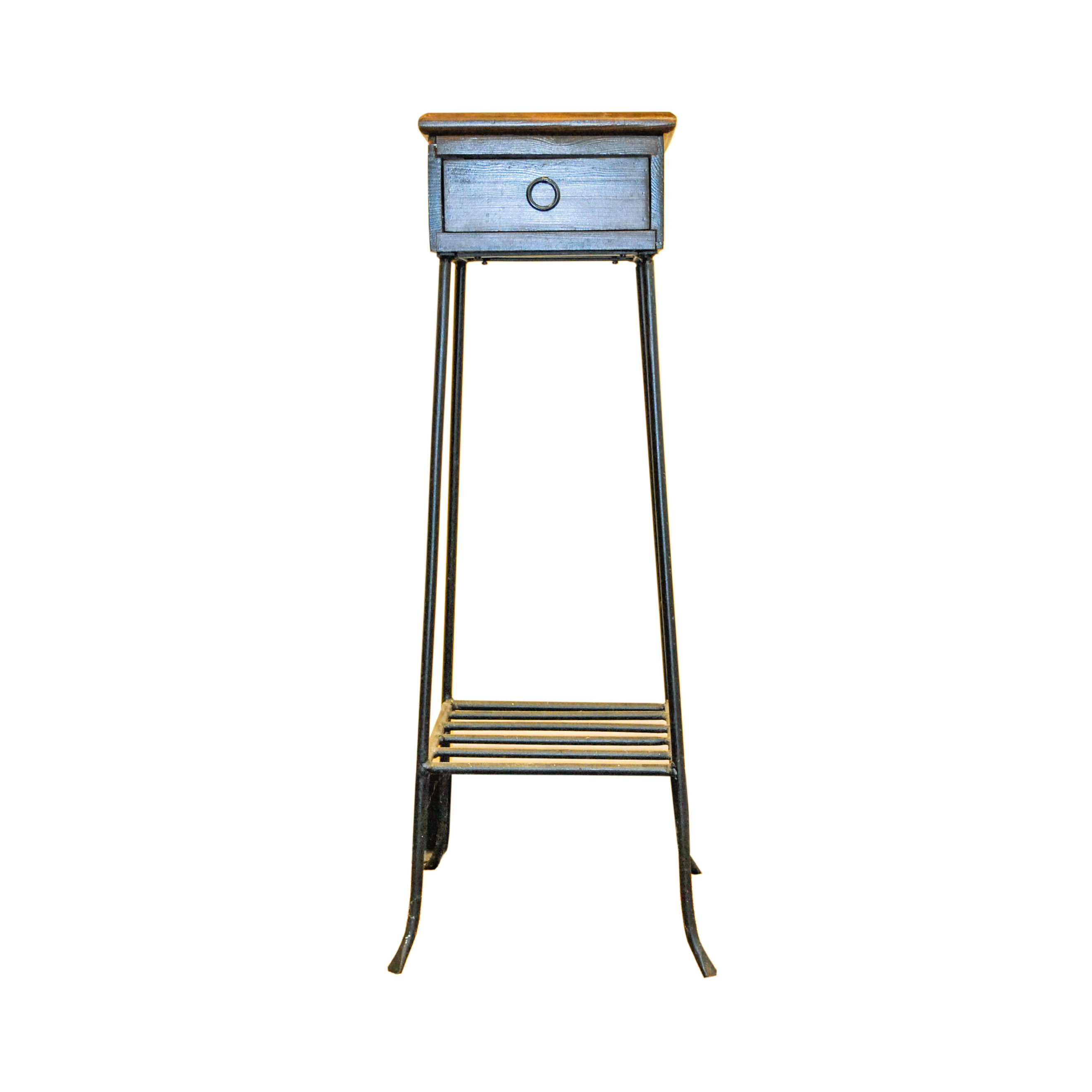 Wood and Metal Plant Stand