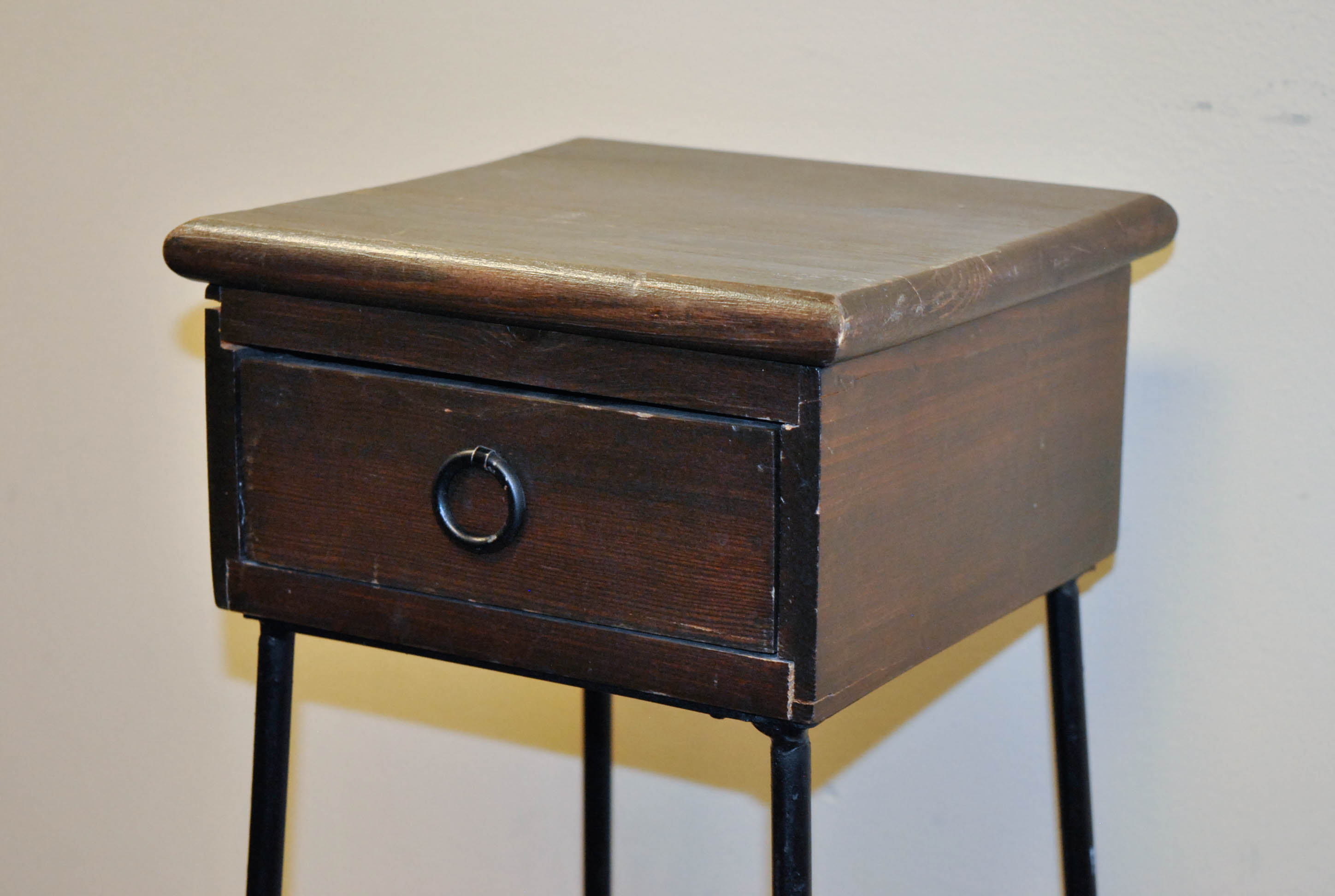 Wood and Metal Plant Stand