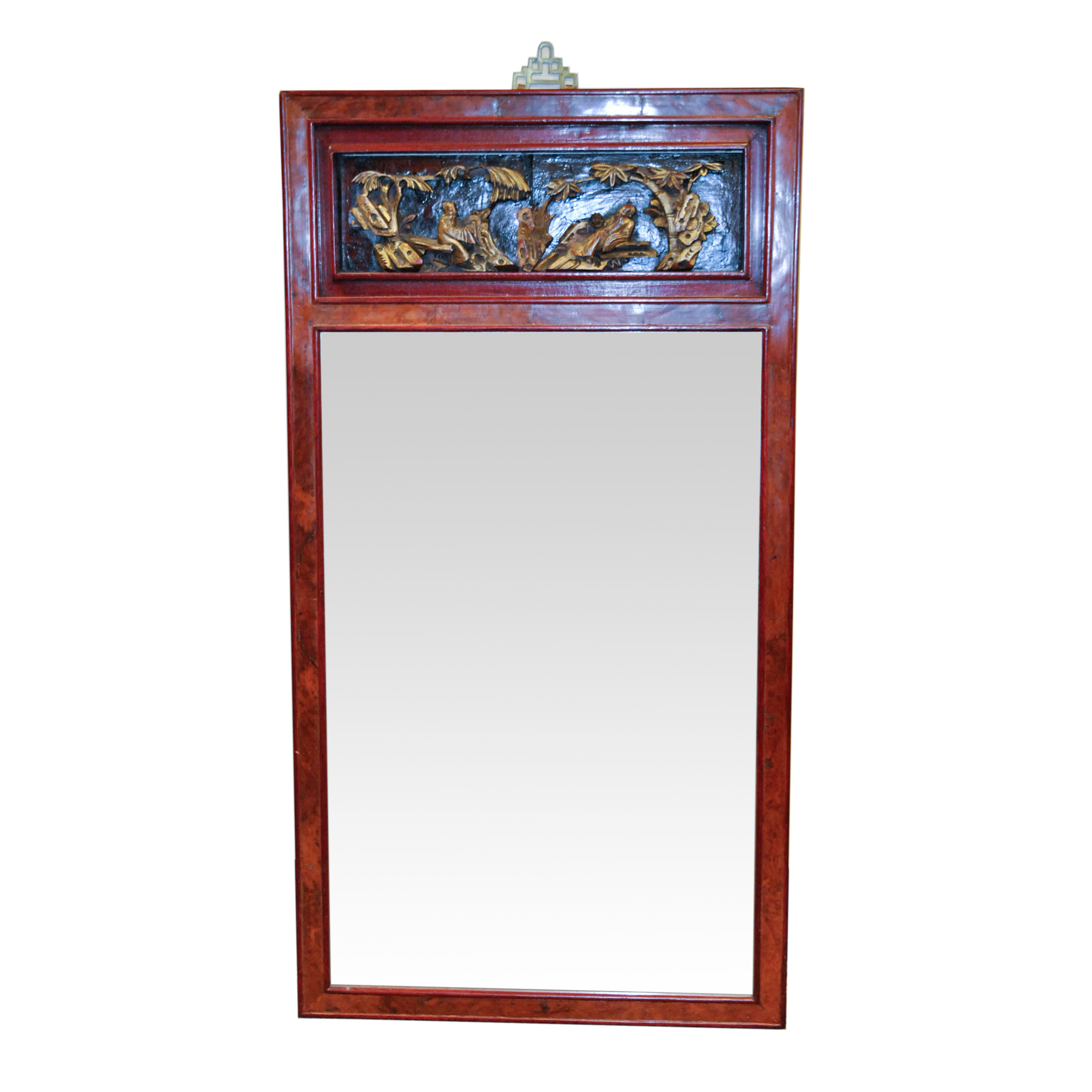 Chinese Wooden Wall Mirror