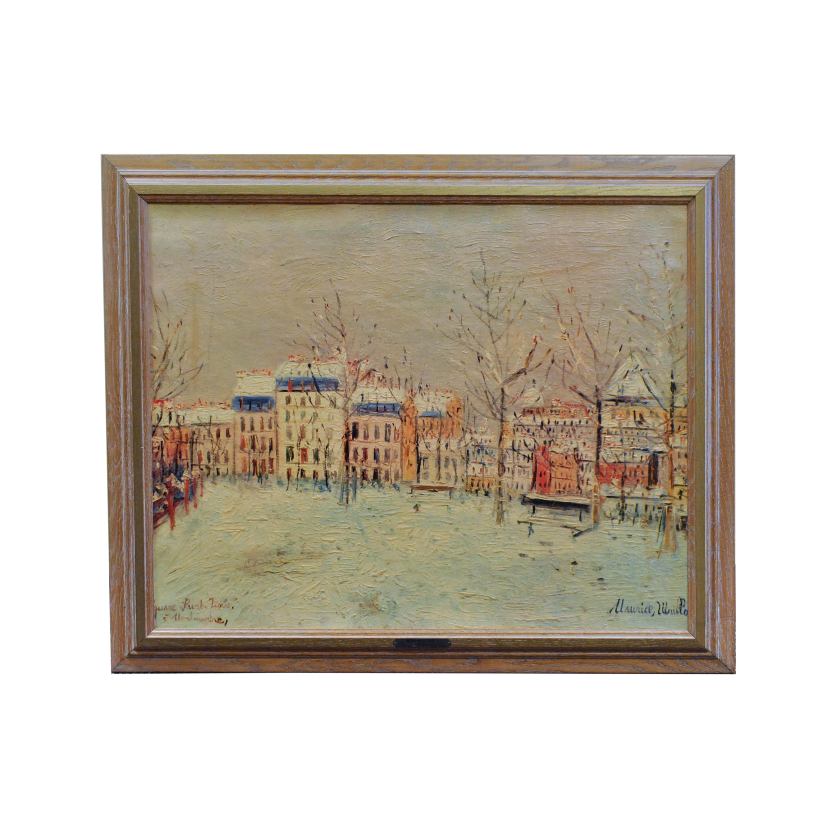 Print on Canvas of Maurice Utrillo "Winter in Paris"