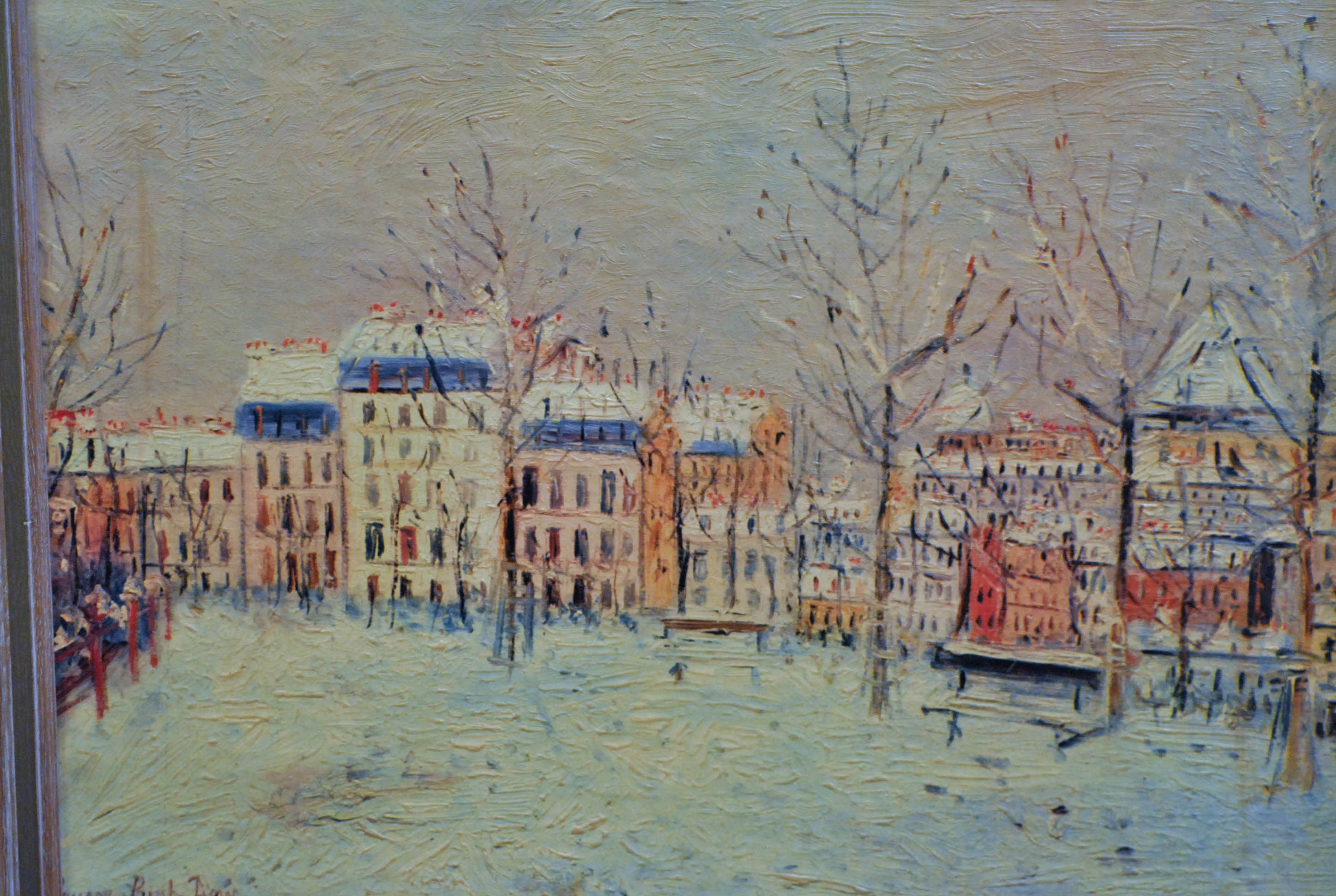 Print on Canvas of Maurice Utrillo "Winter in Paris"