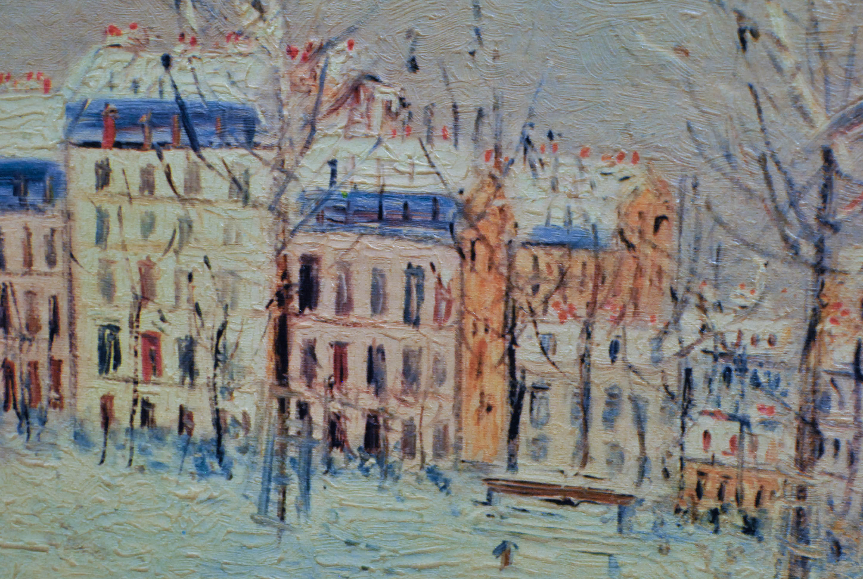 Print on Canvas of Maurice Utrillo "Winter in Paris"