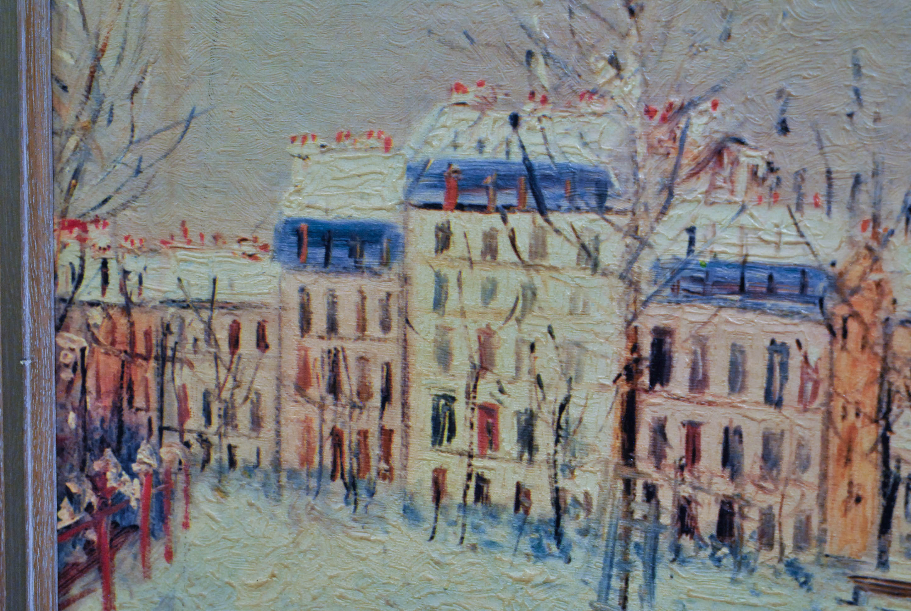 Print on Canvas of Maurice Utrillo "Winter in Paris"