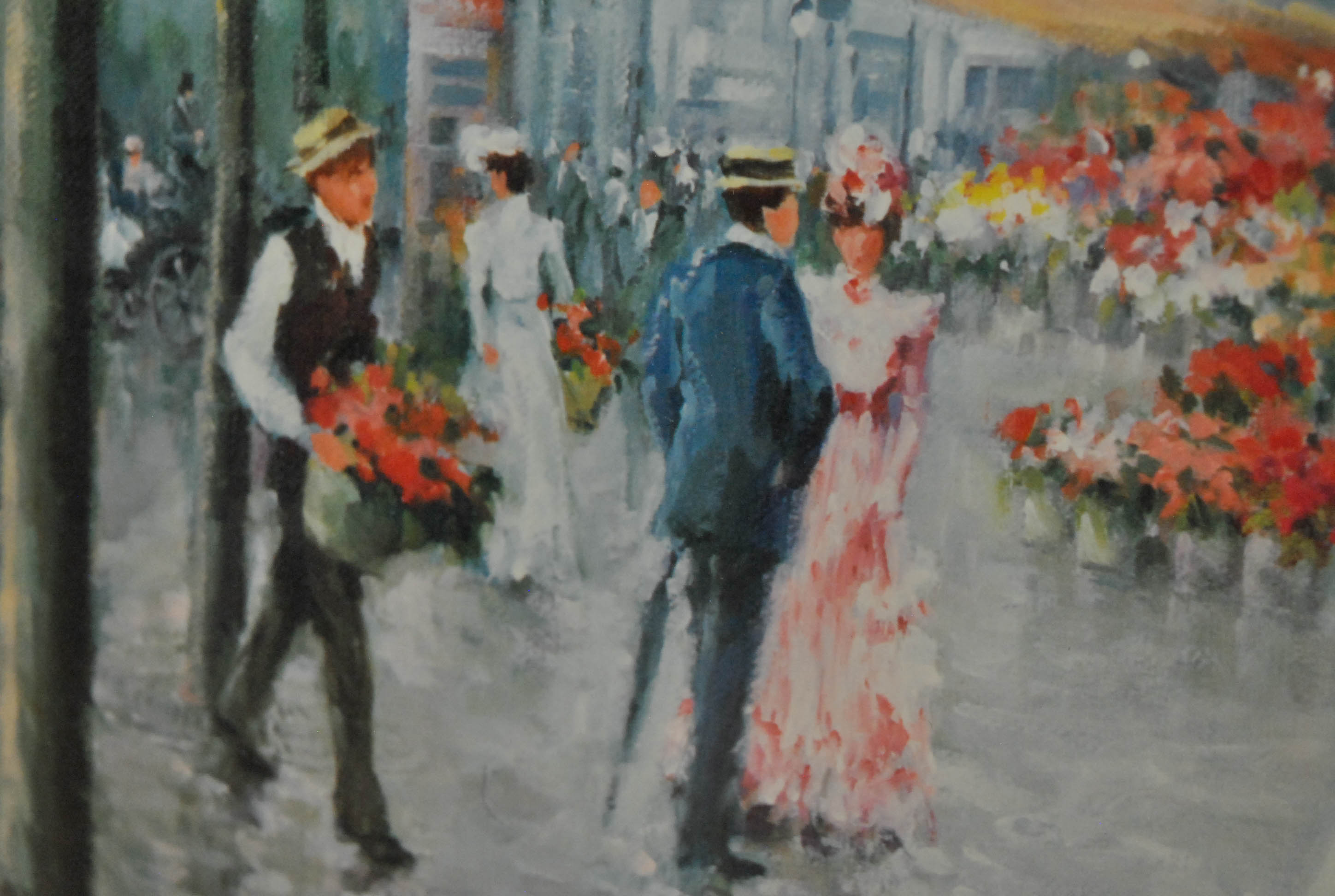 Limited Edition Print After Parisian Street Scene Painting